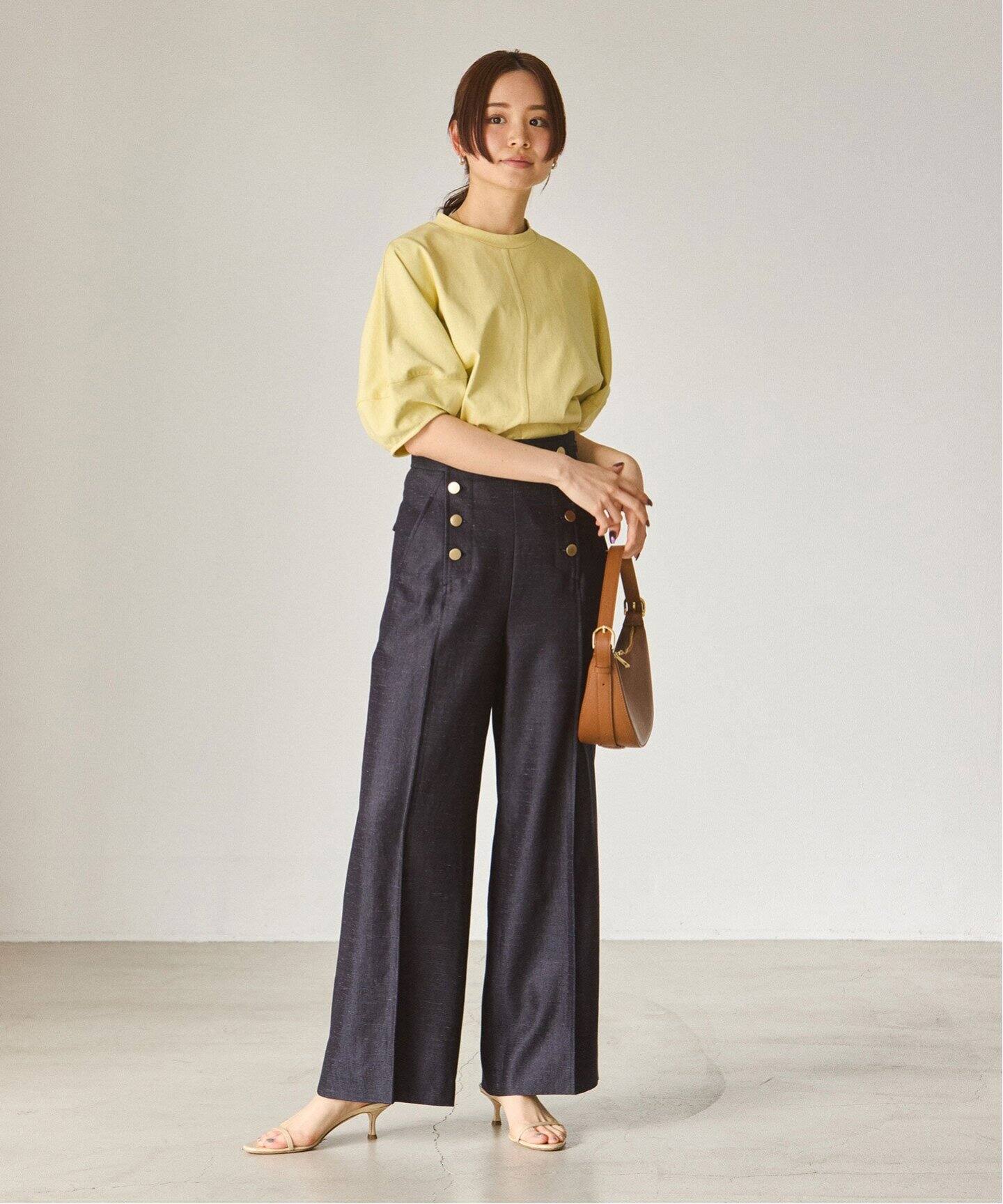 追加》マリンディテールワイドパンツ（スラックス）｜NOBLE（ノーブル  