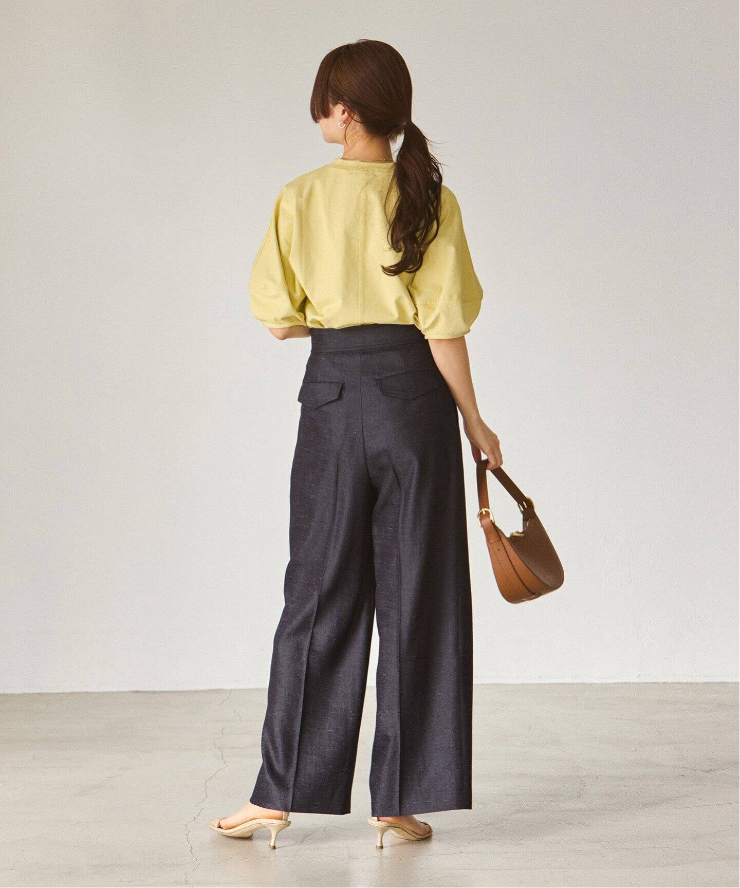 追加》マリンディテールワイドパンツ（スラックス）｜NOBLE（ノーブル  