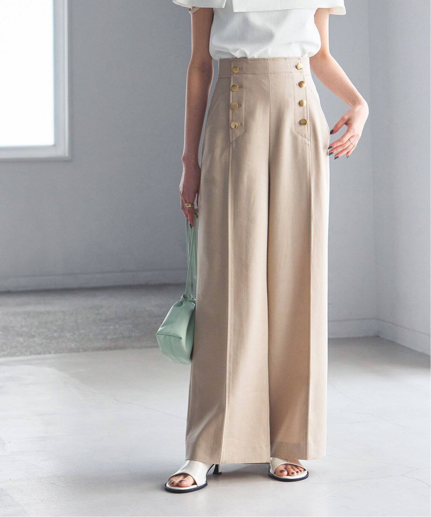 追加》マリンディテールワイドパンツ（スラックス）｜NOBLE  