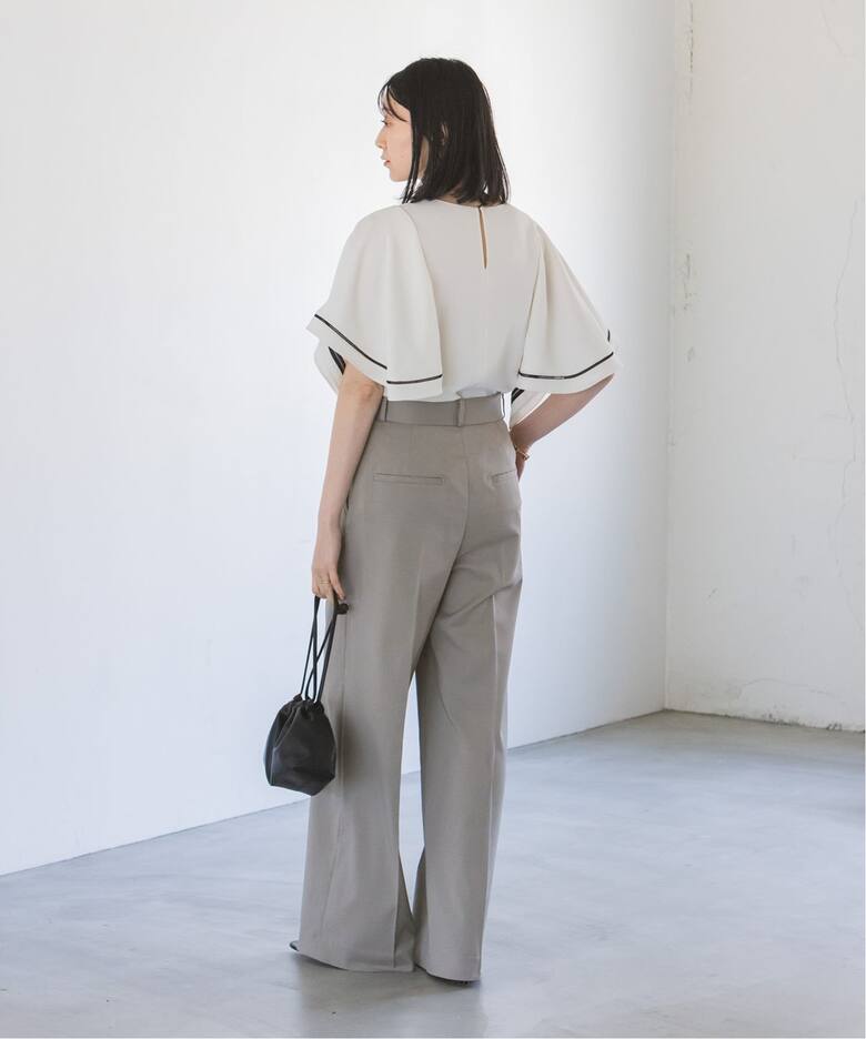 追加》エステルツイルストレッチスラックスパンツ 3（スラックス 