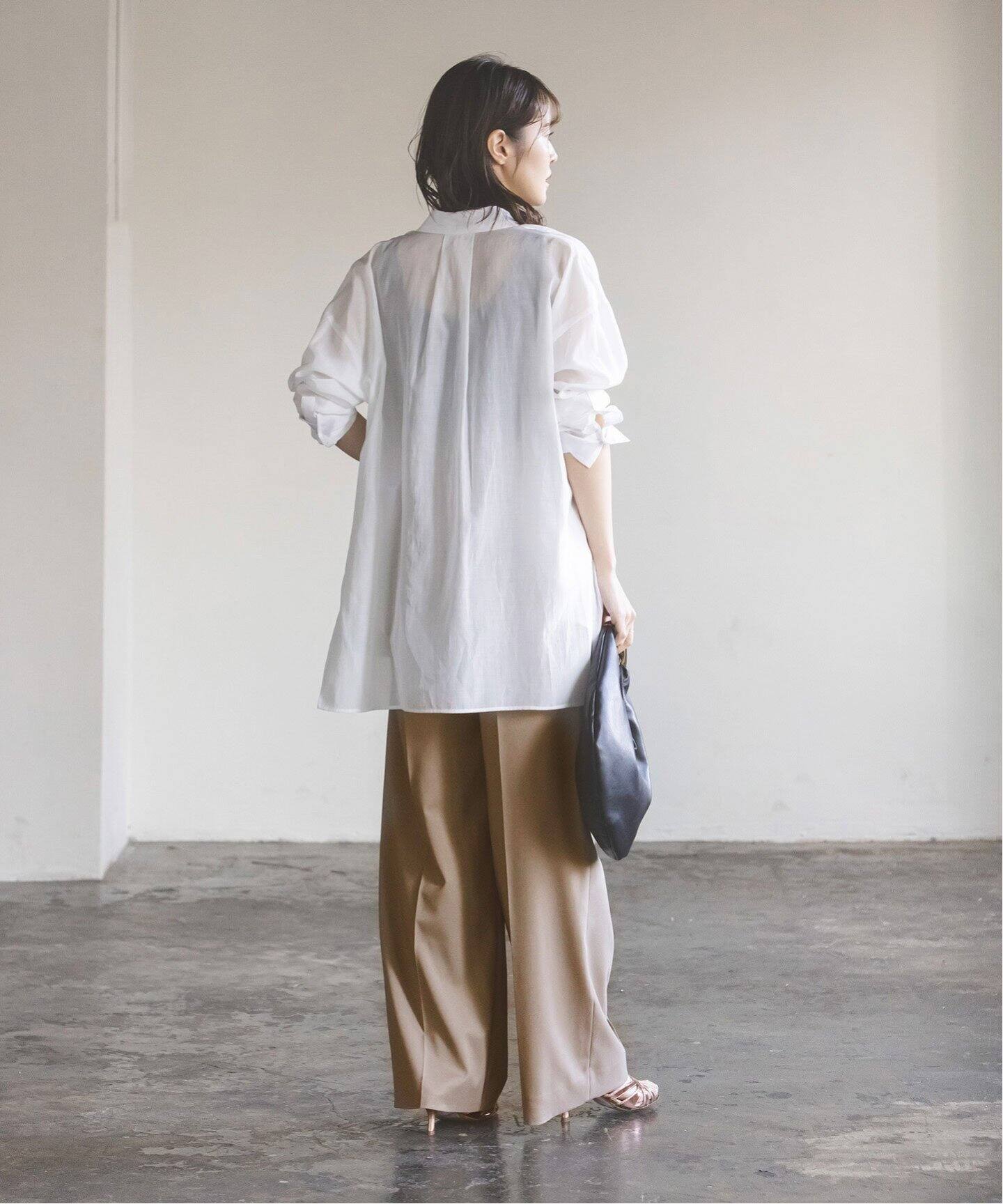 追加》エステルツイルストレッチスラックスパンツ 3（スラックス