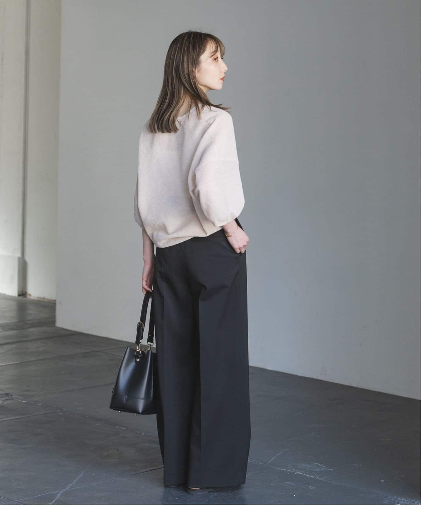 追加》エステルツイルストレッチスラックスパンツ2（スラックス