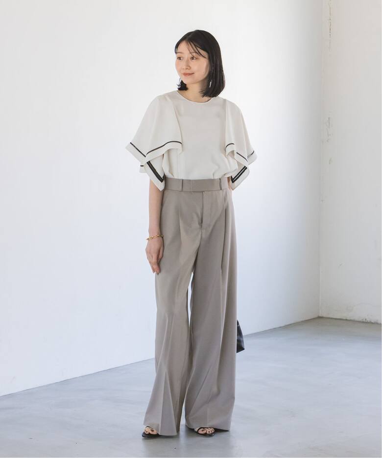 追加》エステルツイルストレッチスラックスパンツ2（スラックス 