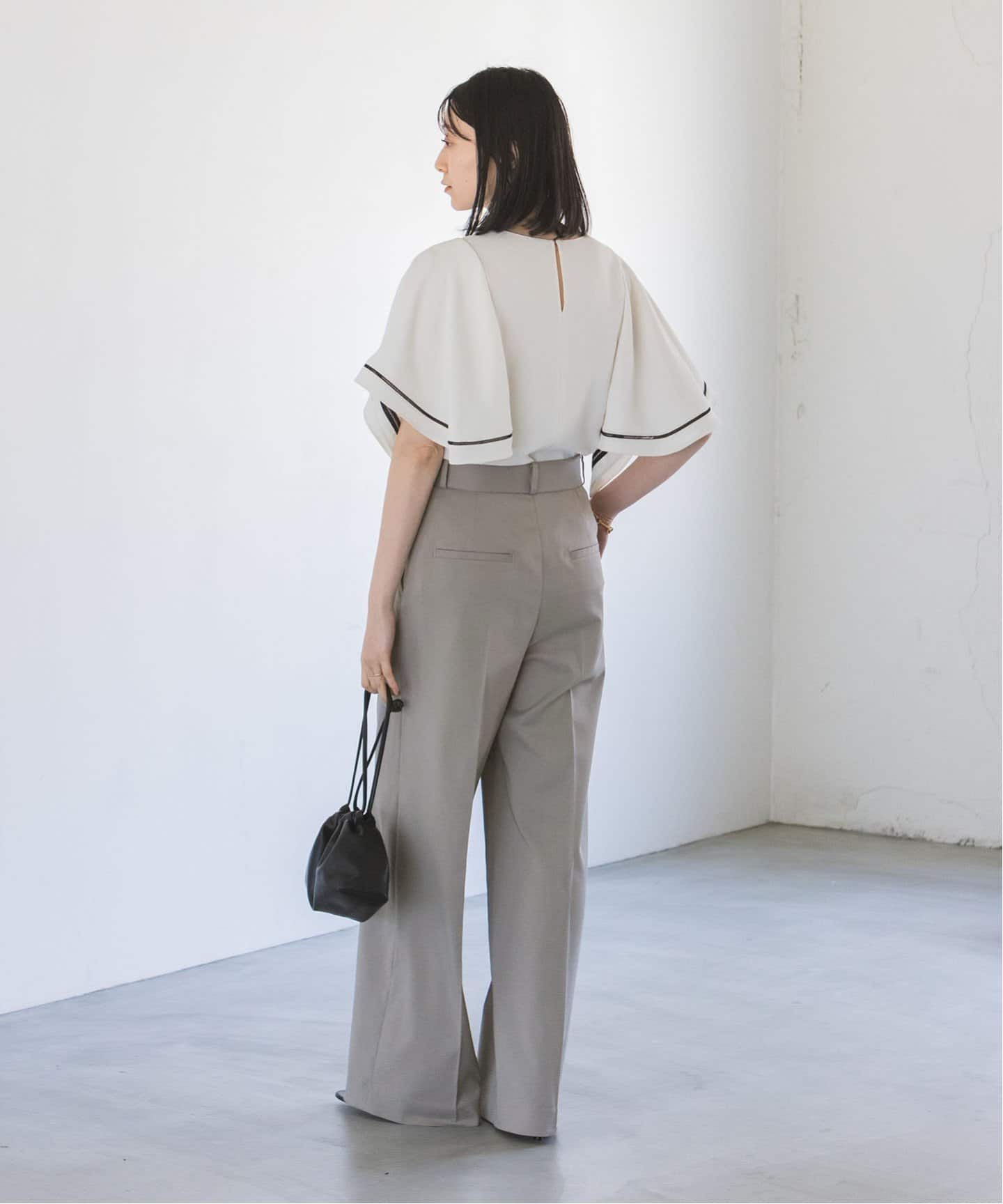 NOBLE✨ノーブル ストレッチフロントスリットパンツ　ブラック　36 予約》コンシールスリットストレッチレギンス（その他パンツ