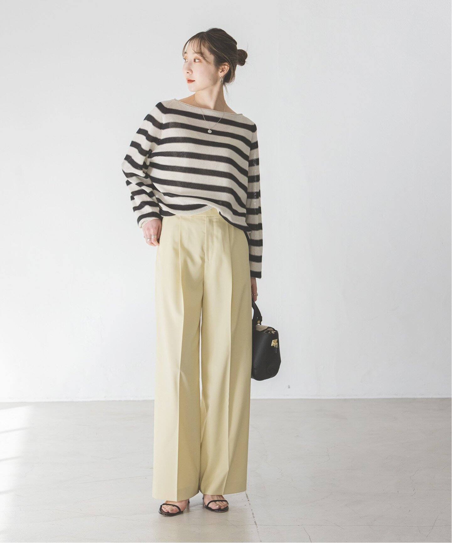 追加》エステルツイルストレッチスラックスパンツ（スラックス