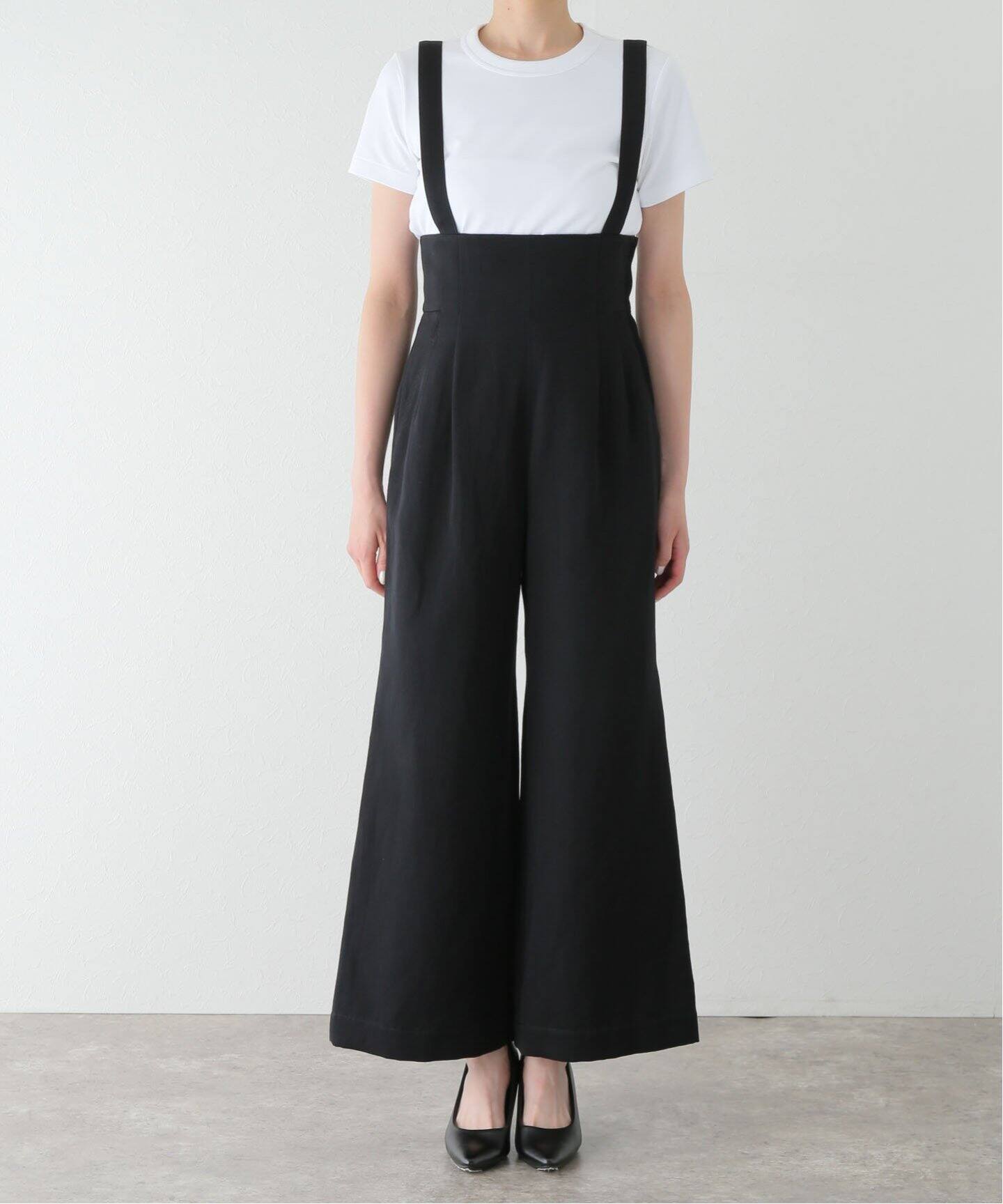ハイウエストサロペットパンツ（スラックス）｜NOBLE（ノーブル）の 