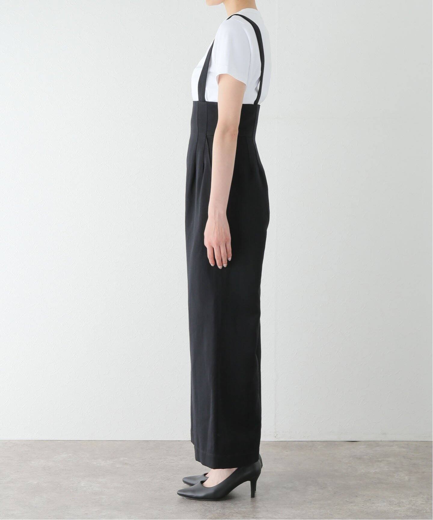 ハイウエストサロペットパンツ（スラックス）｜NOBLE（ノーブル）の 