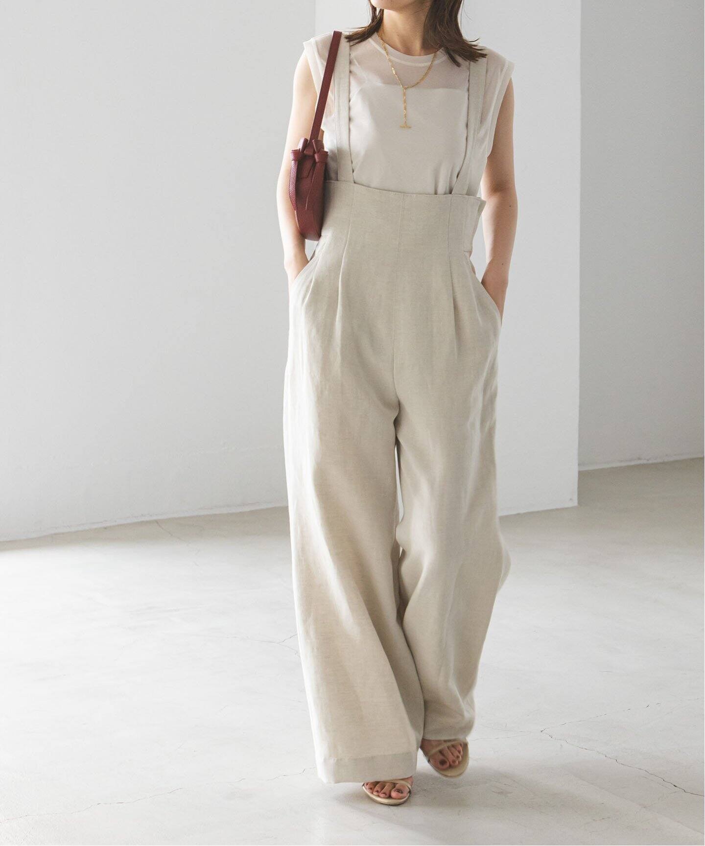 ハイウエストサロペットパンツ（スラックス）｜NOBLE（ノーブル）の  