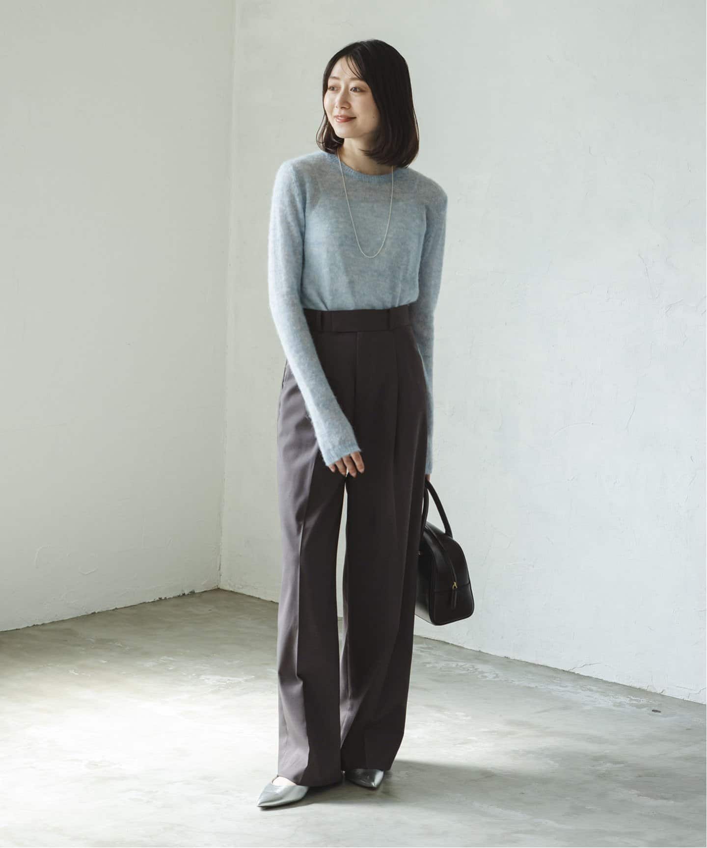 noble ノーブル　エステルツイルストレッチVカラージレ　グレー　38 エステルツイルストレッチVカラージレ（ジレ）｜NOBLE（ノーブル