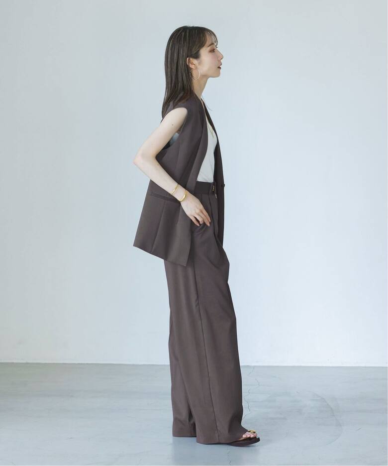 追加》エステルツイルストレッチスラックスパンツ4（スラックス  