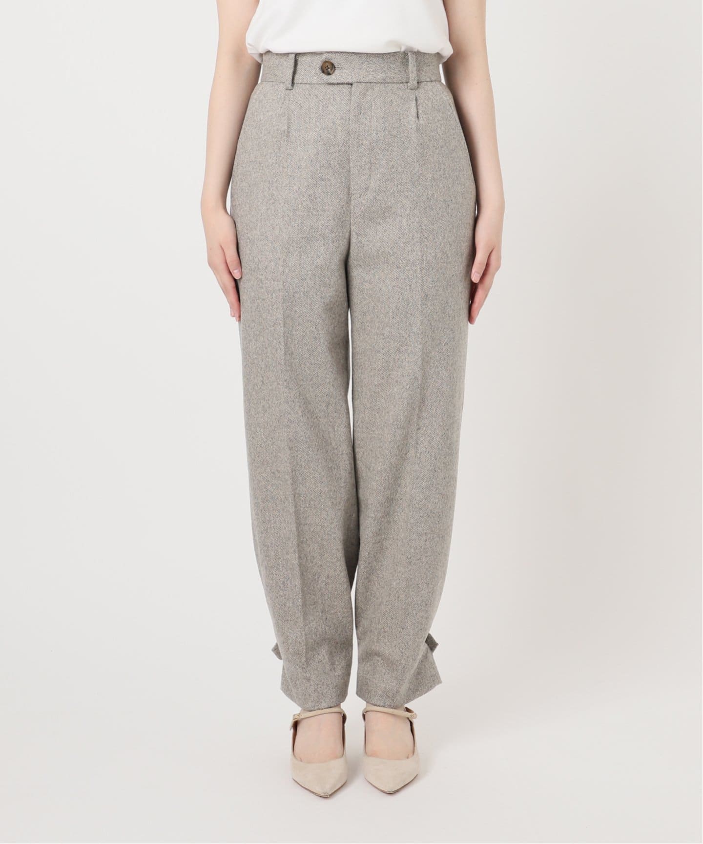 トップツイード2WAYヘムタックパンツ（スラックス）｜NOBLE