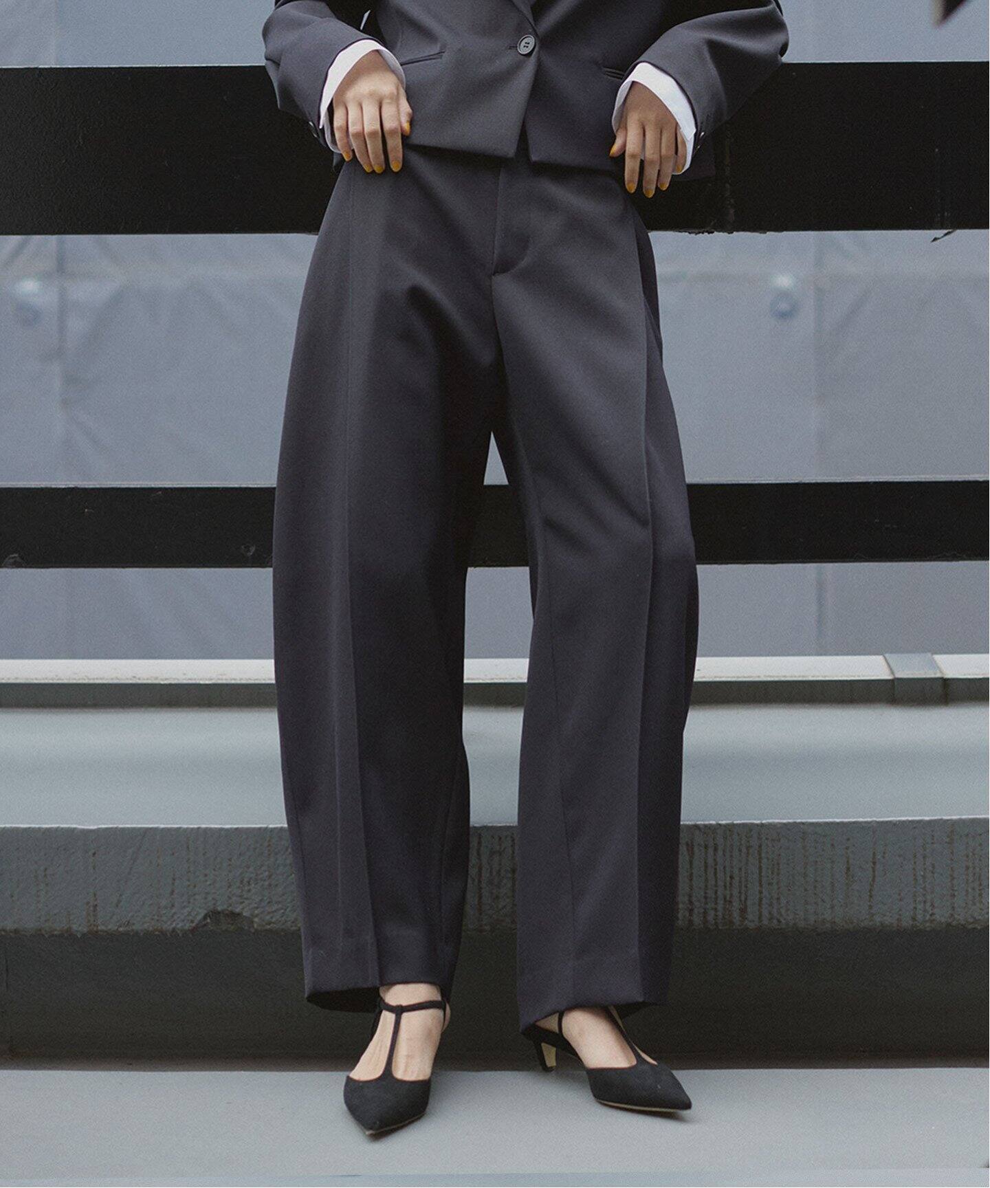 ELENI/エルニ ウールギャバジンフォルムパンツ（スラックス）｜NOBLE  