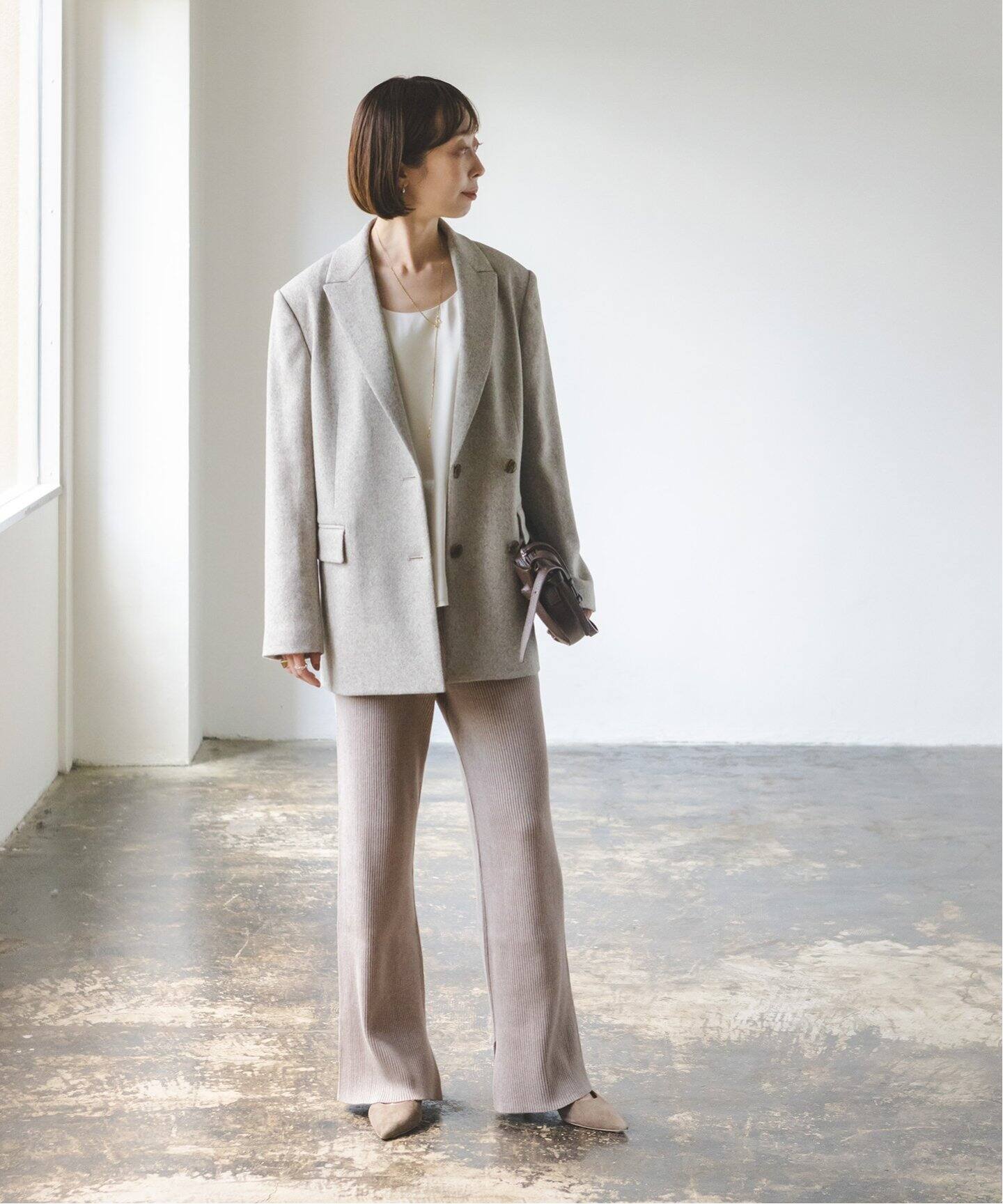 Vis/Pe リブニットパンツ（スラックス）｜NOBLE（ノーブル）の通販 