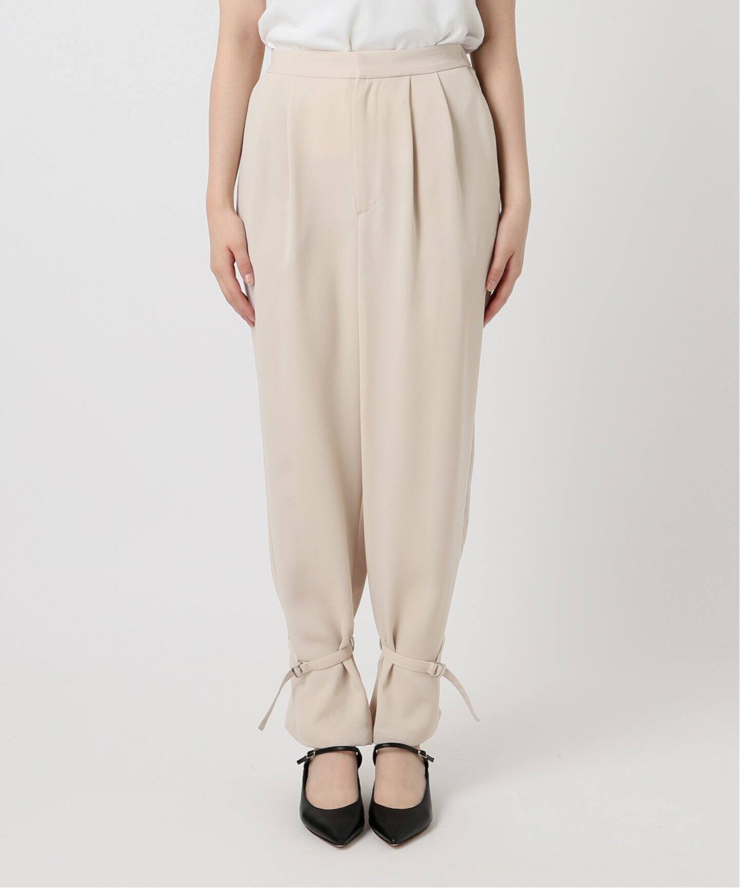 ワークディテールドレープシャツ〇ストリングジョガーパンツ〇Noble ワークディテールドレープシャツ〇ストリングジョガーパンツ〇