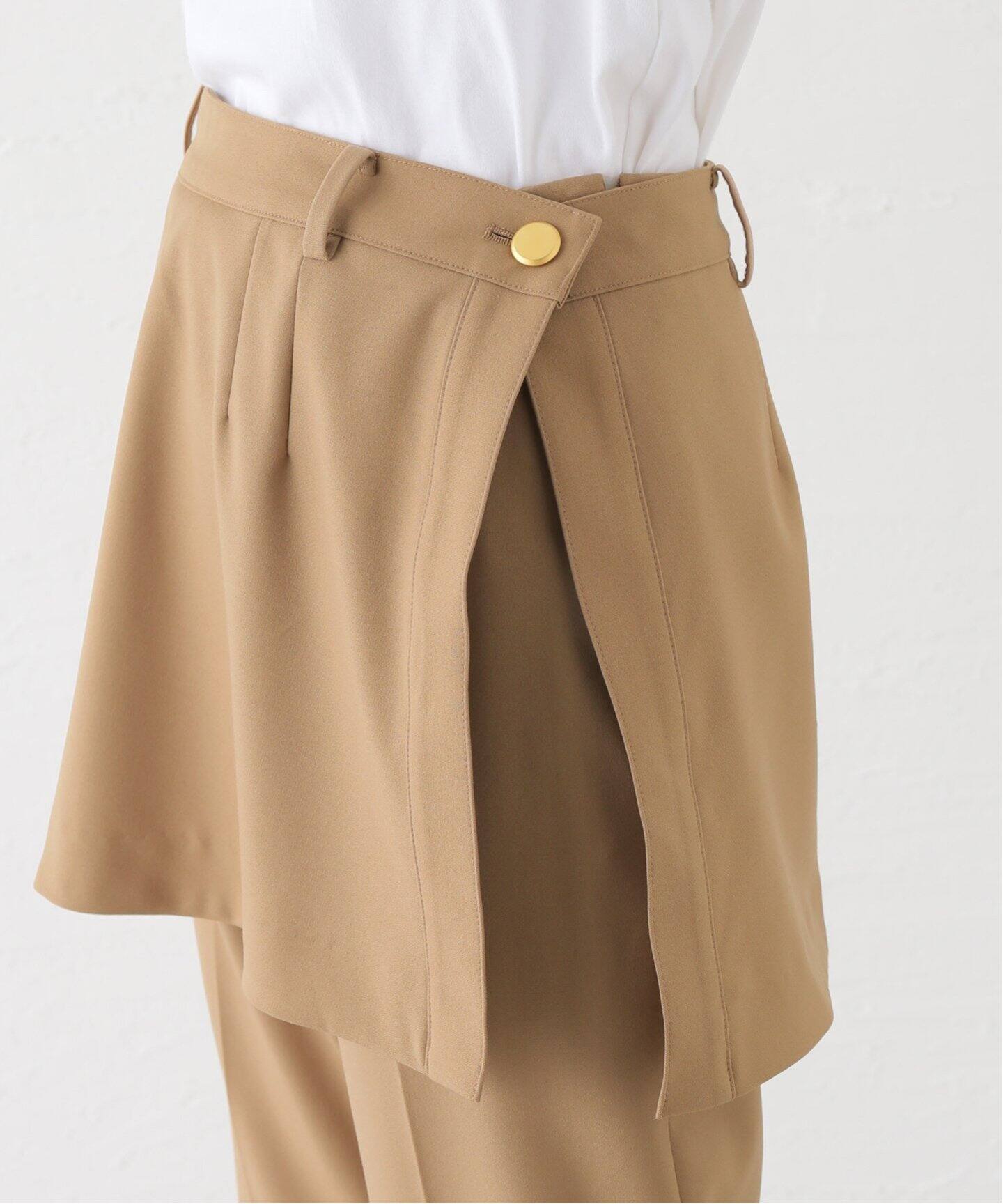 カバースカートレイヤードパンツ（スラックス）｜NOBLE（ノーブル）の