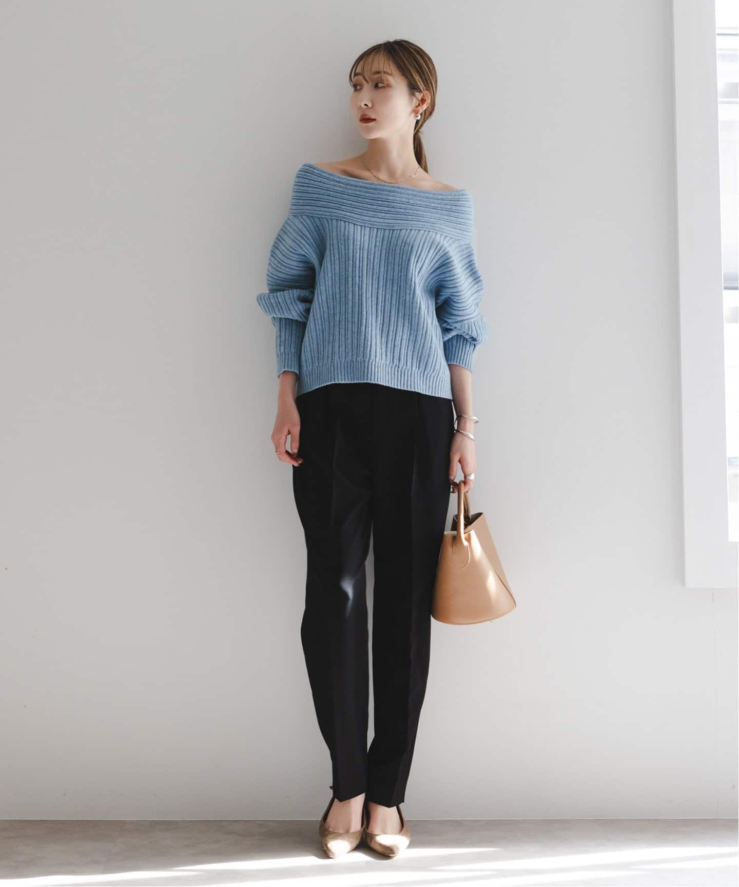 ノーブル　パンツ NOBLE スラックス パンツ 「洗える」ストライプツイルストレッチ