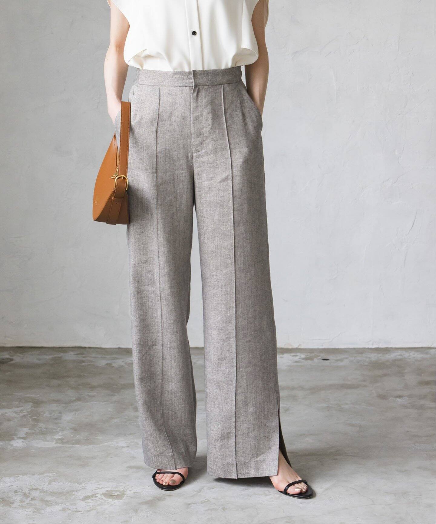 ラメリネンワイドパンツ（スラックス）｜NOBLE（ノーブル）の通販  