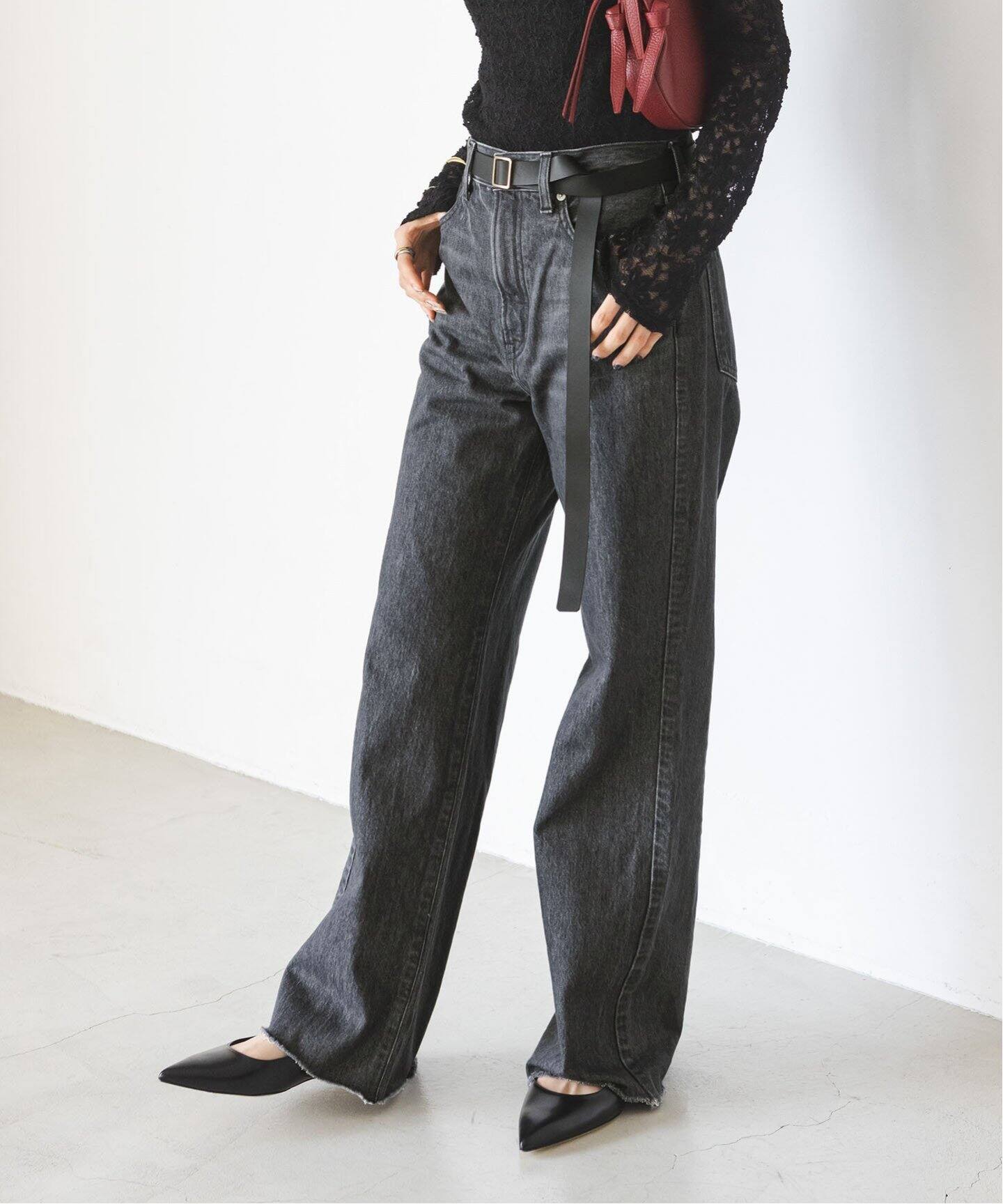 NEED BY heritage/ニードバイヘリテージ AMY(ブラック)（デニムパンツ 
