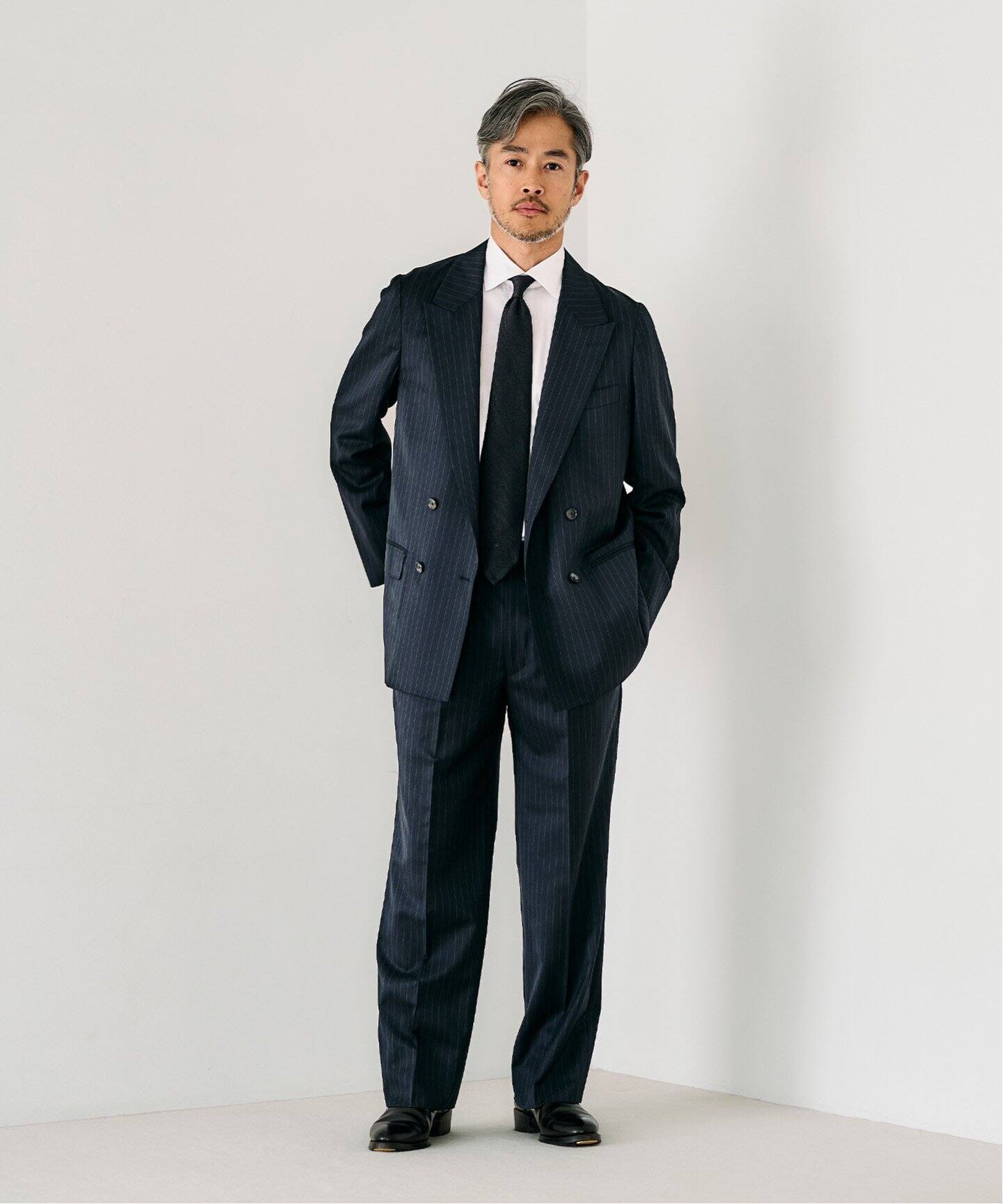 La.French 】2タックパンツ(ストライプ)（スラックス）｜EDIFICE  