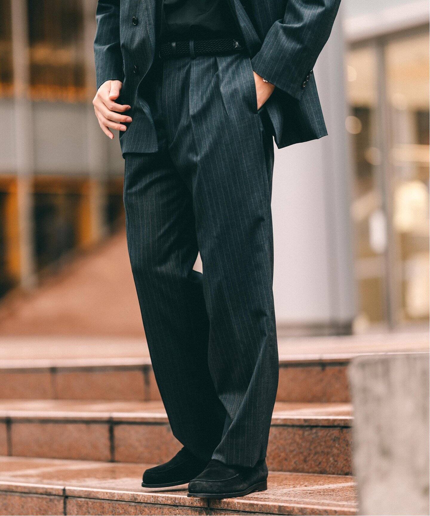 La.French 】2タックパンツ(ストライプ)（スラックス）｜EDIFICE  