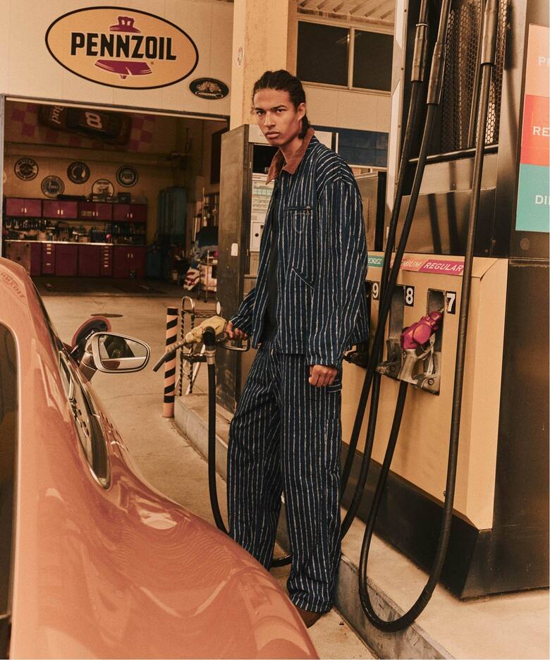 PORSCHE × POGGY AIZOME WORK PANTS（その他パンツ）｜EDIFICE ポルシェ PORSCHE POGGY WORK PANTS