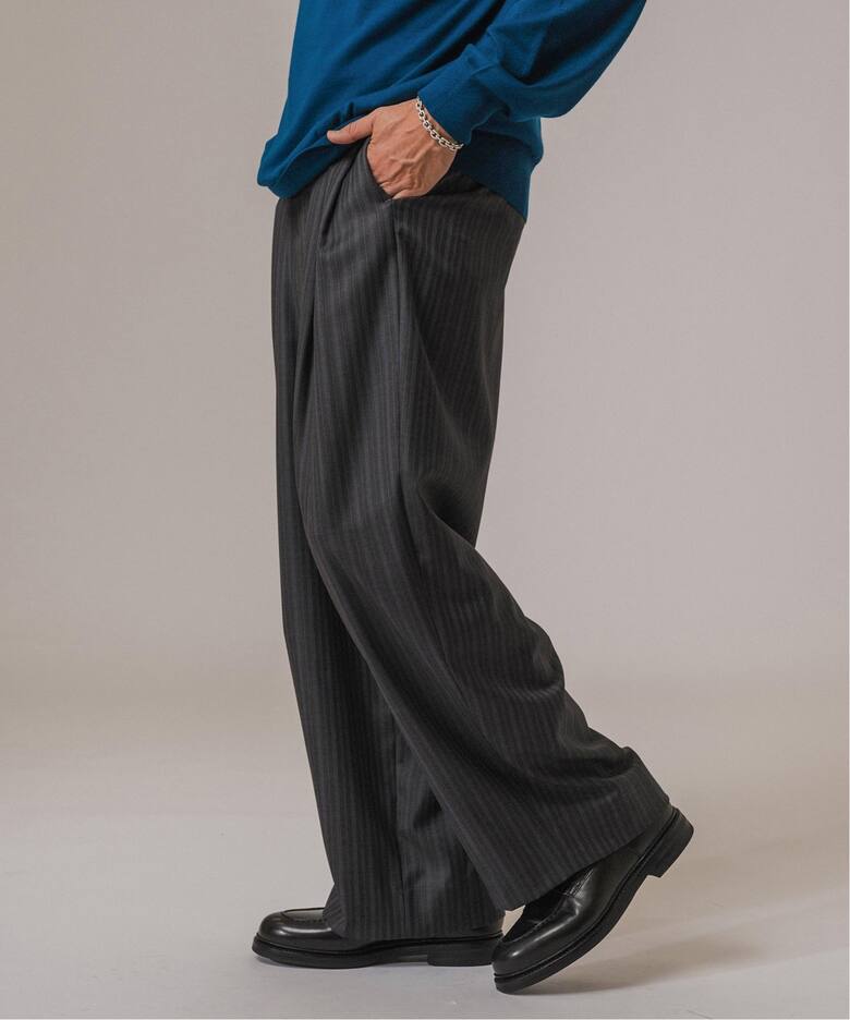LA BOUCLE(ラブークル) Loro Piana Fabric ワイドパンツ（スラックス 