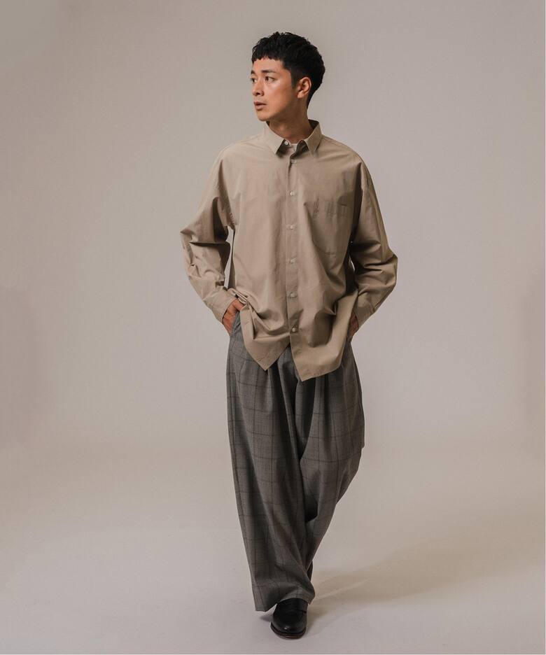 LA BOUCLE(ラブークル) Loro Piana Fabric ワイドパンツ（スラックス 