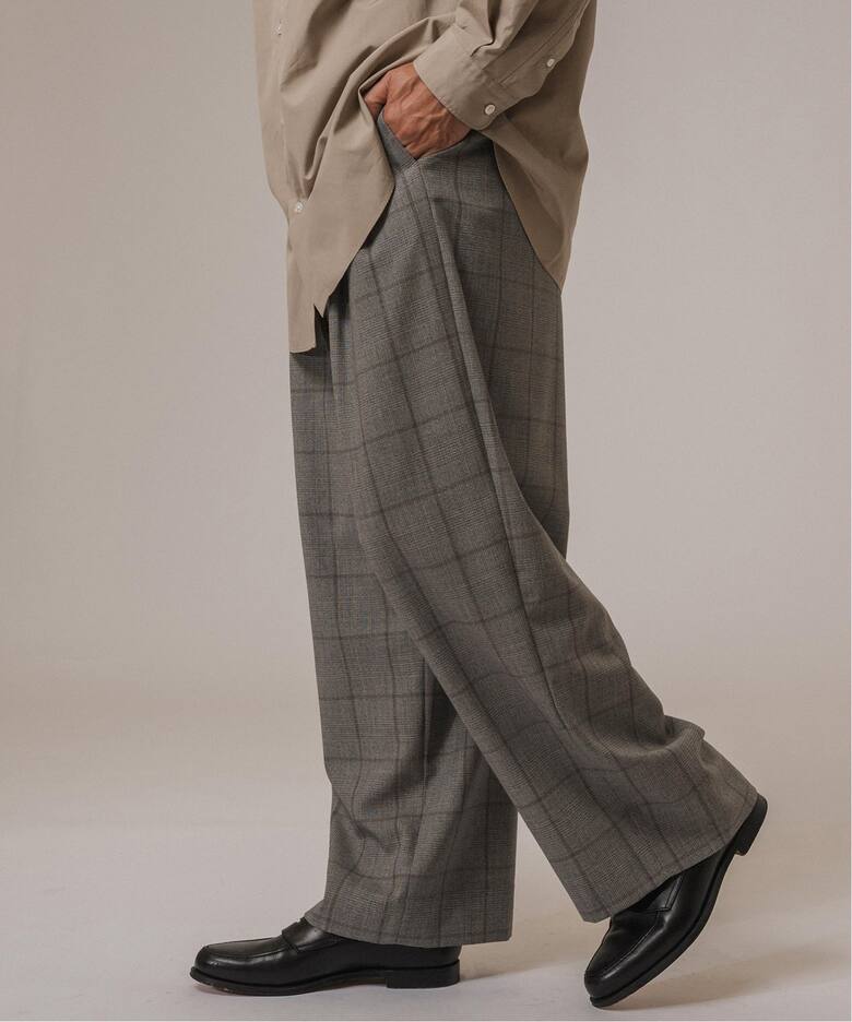 LA BOUCLE(ラブークル) Loro Piana Fabric ワイドパンツ（スラックス 