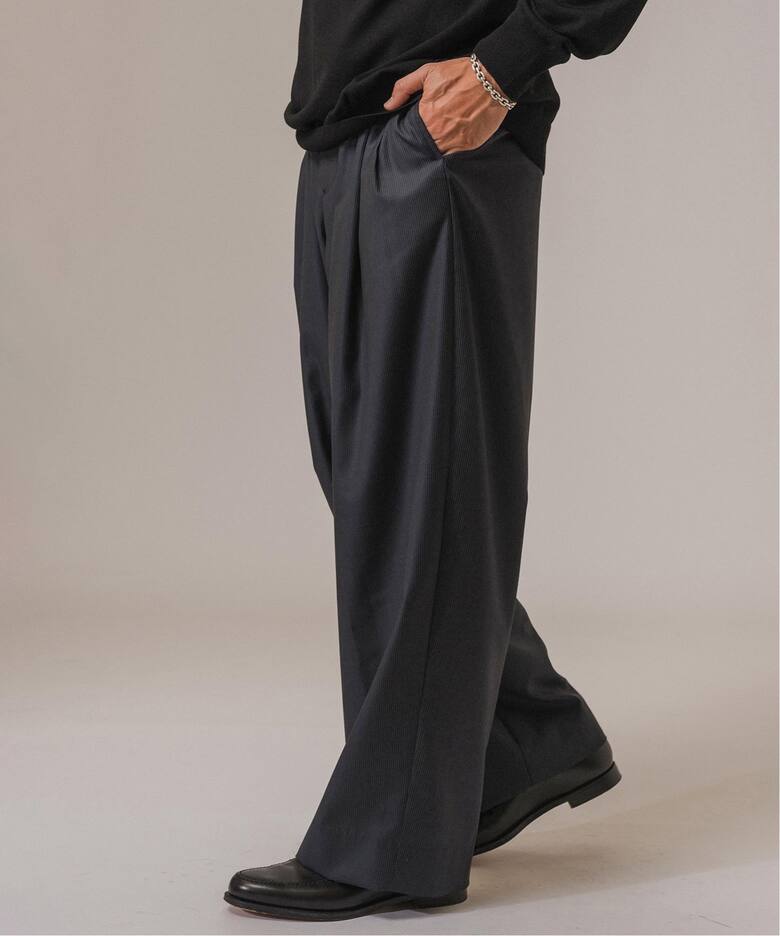 LA BOUCLE(ラブークル) Loro Piana Fabric ワイドパンツ（スラックス 