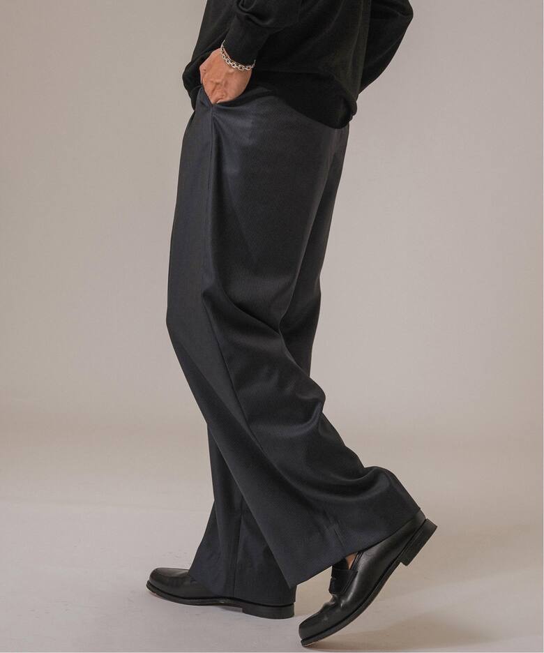 LA BOUCLE(ラブークル) Loro Piana Fabric ワイドパンツ（スラックス 
