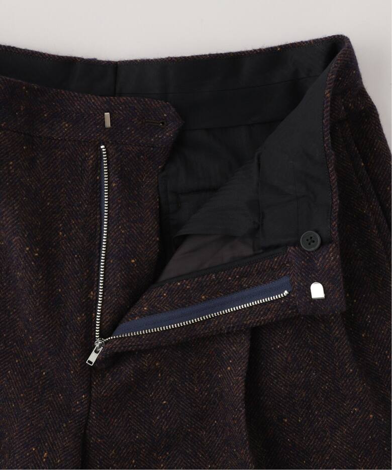 LA BOUCLE (ラブークル) HERRINGBONE WIDE パンツ（スラックス 