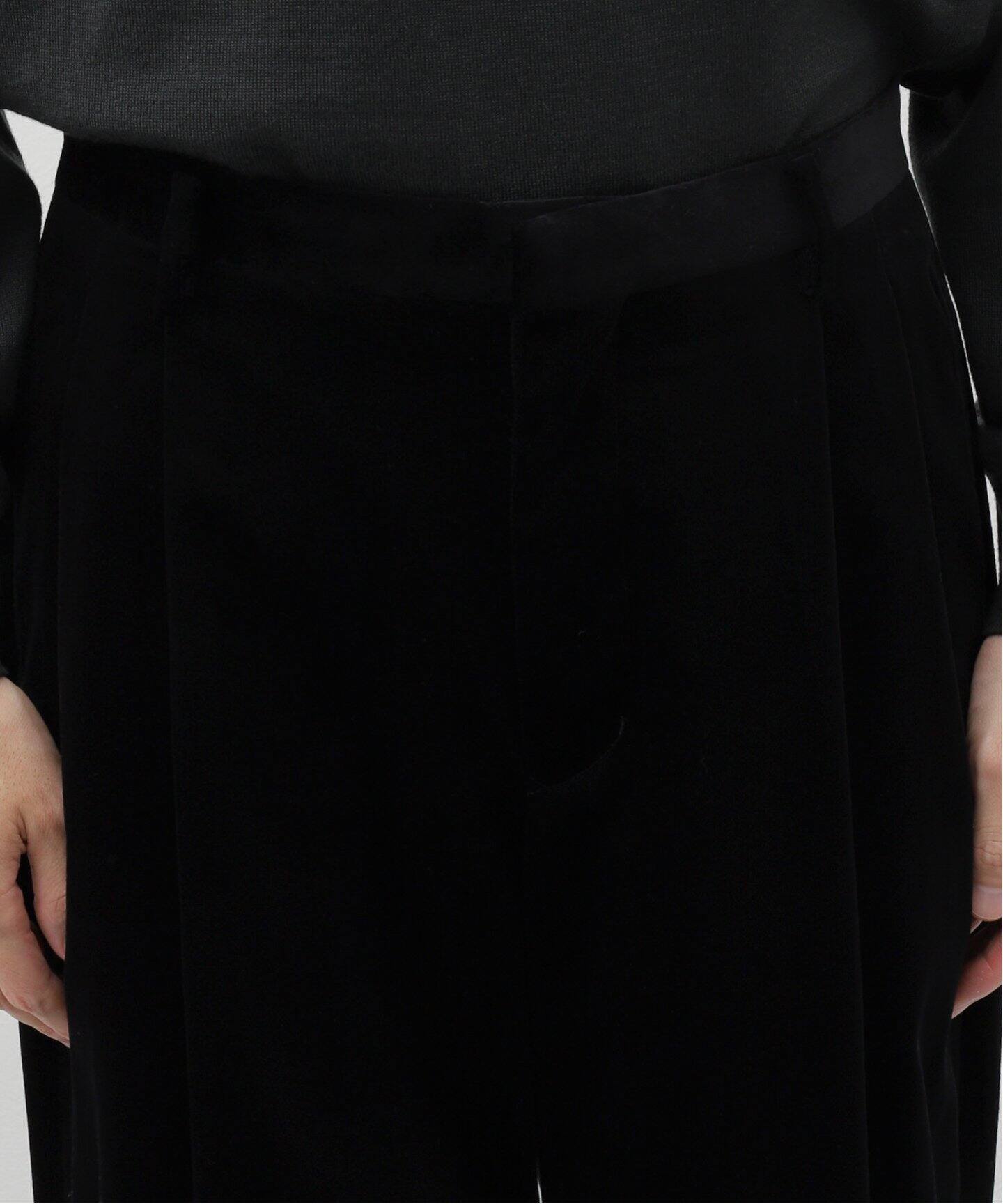 LA BOUCLE (ラブークル) VELVET W BAGGY パンツ（スラックス 