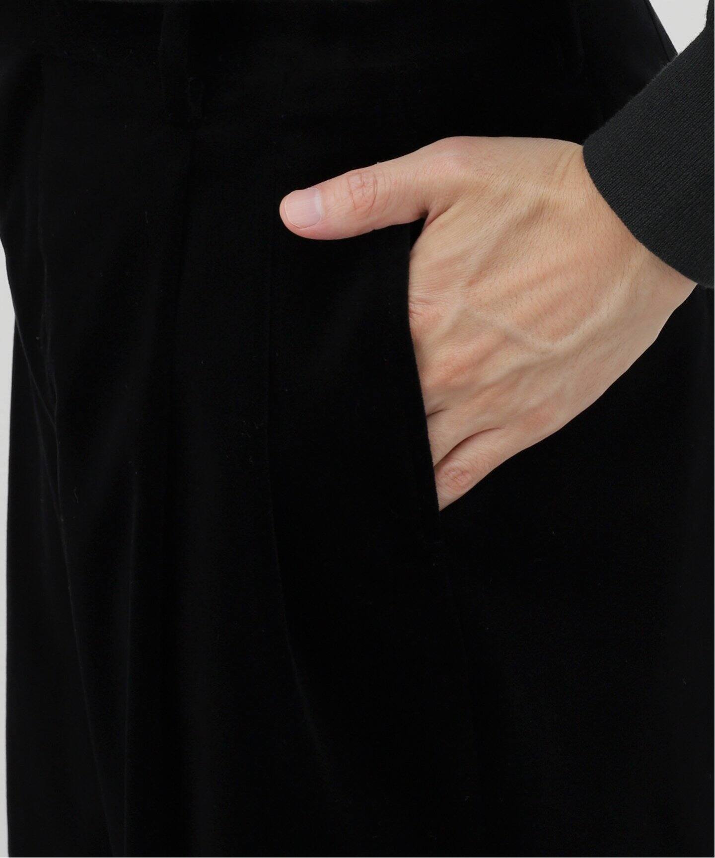 LA BOUCLE (ラブークル) VELVET W BAGGY パンツ（スラックス 