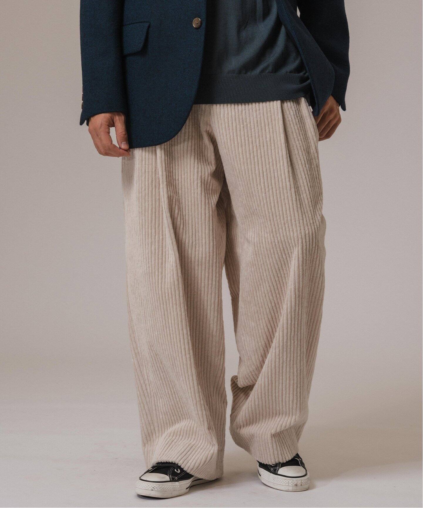LA BOUCLE (ラブークル) THICK CORDUROY WIDE パンツ（その他パンツ 
