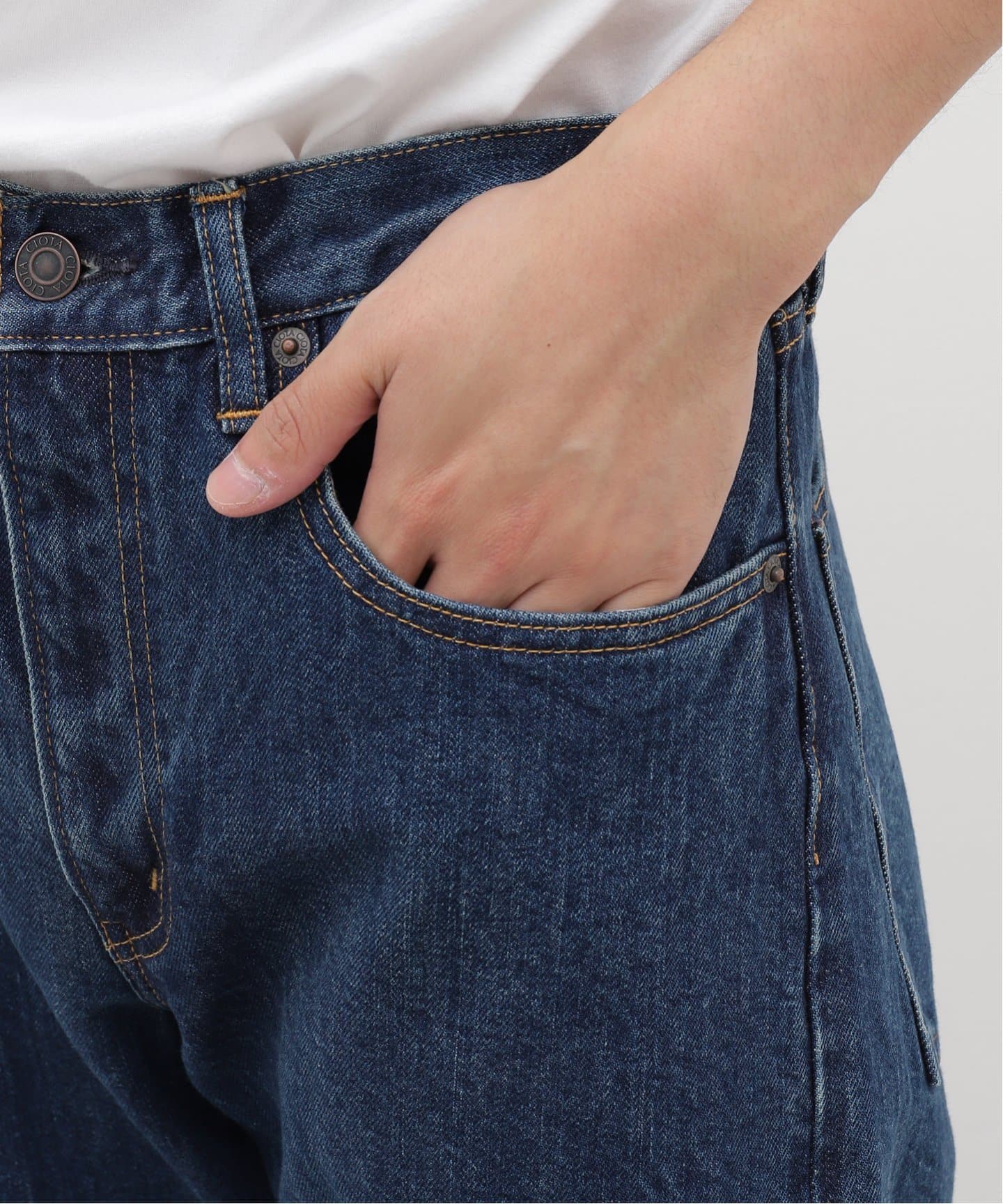 CIOTA (シオタ) Tapered 5 PKT Pants D.B.Damege PTLM-22TPPIDBL