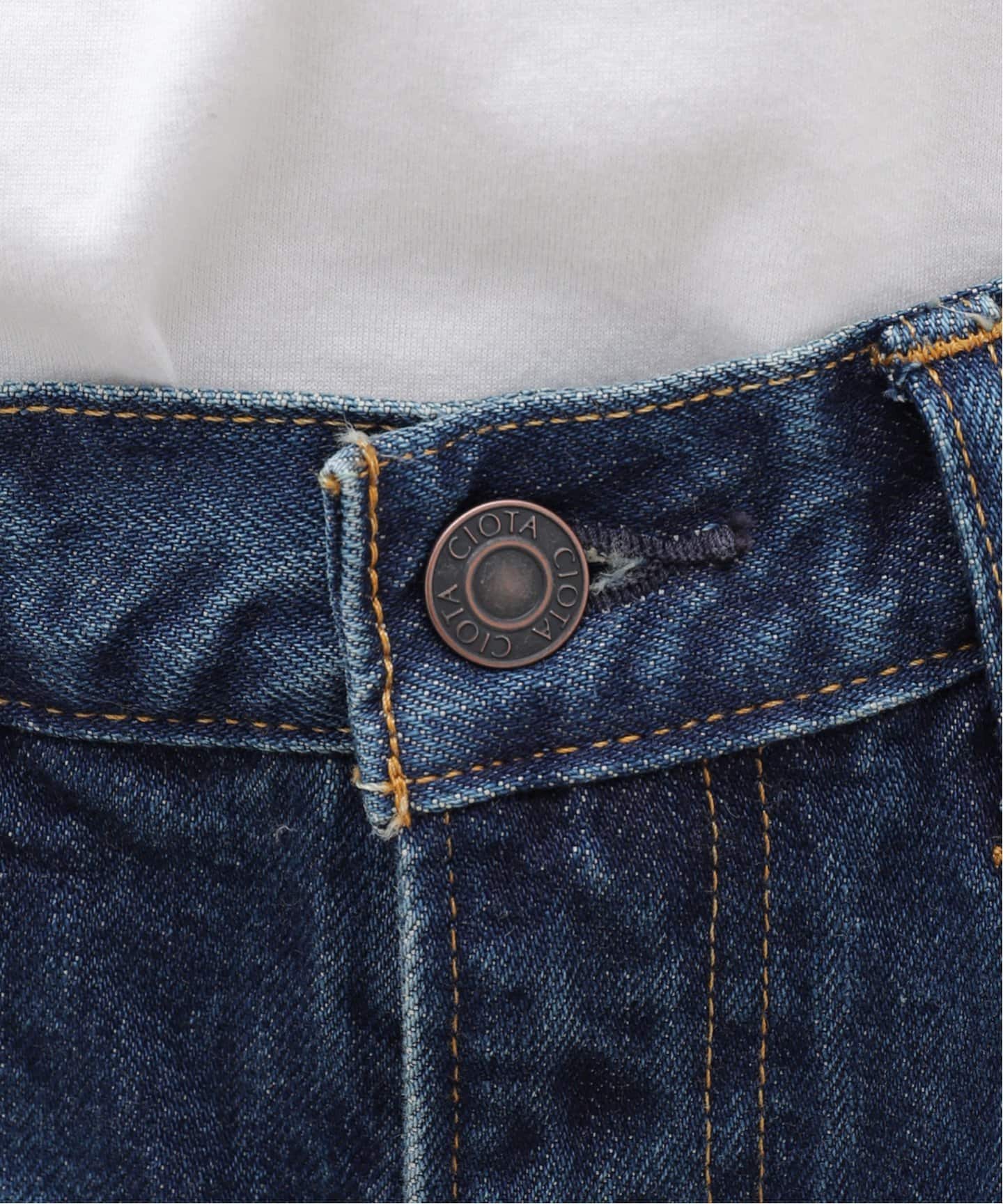 CIOTA (シオタ) Tapered 5 PKT Pants D.B.Damege PTLM-22TPPIDBL-D