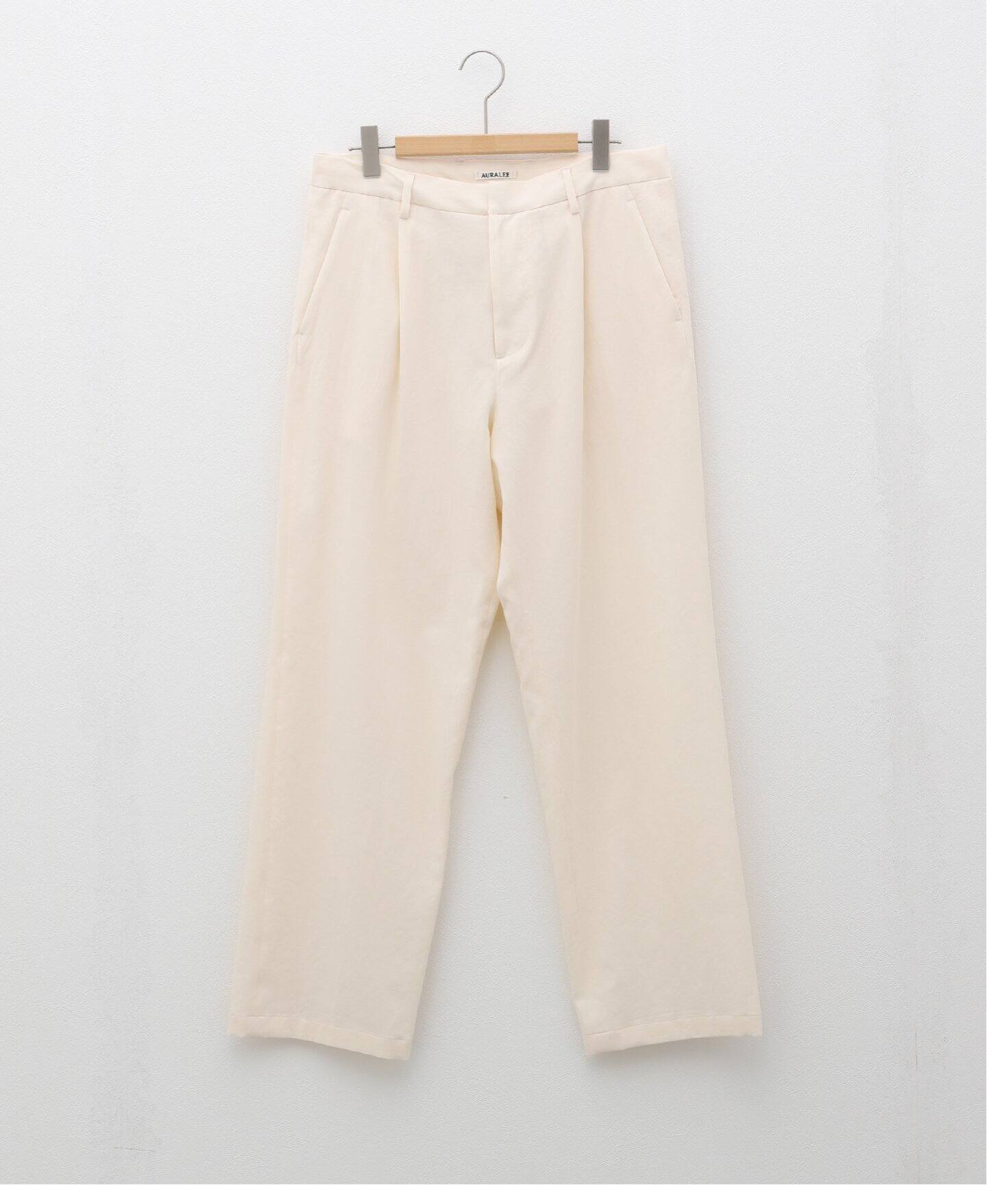 AURALEE / オーラリー】HARD TWIST COTTON SILK VIYELLA S（スラックス 