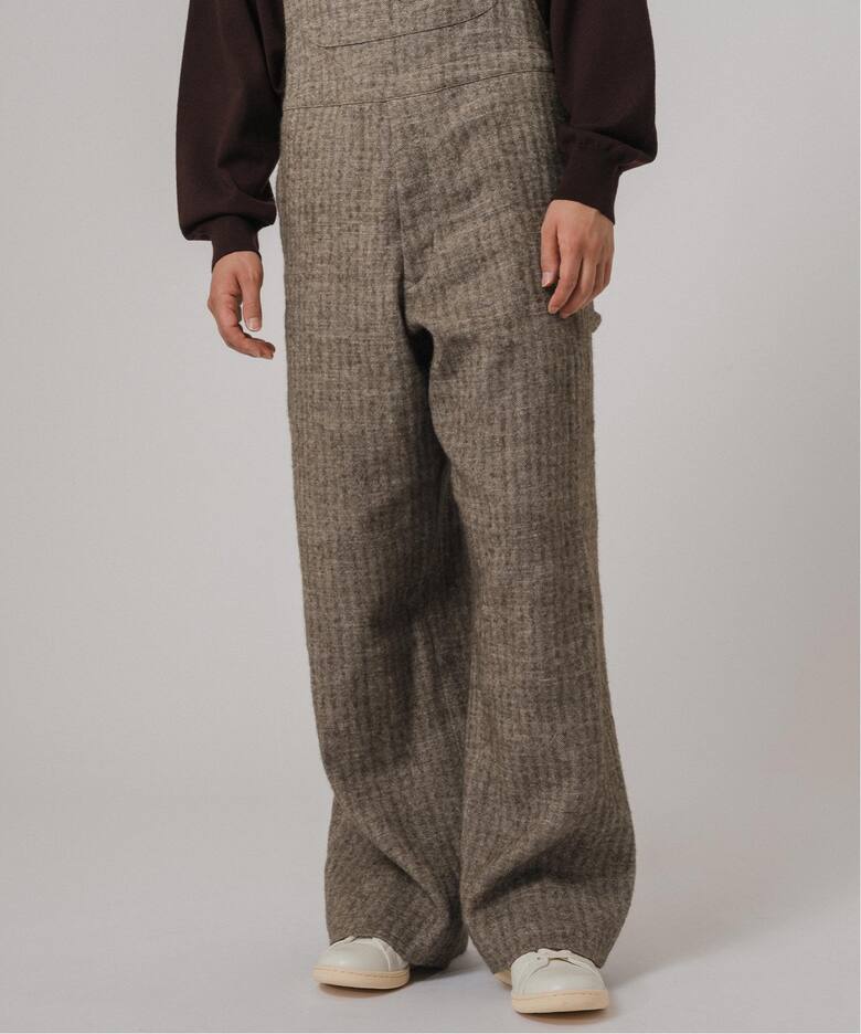 Ms BRAQUE for BOUCLE リネンウールヘリンボン オーバーオール 