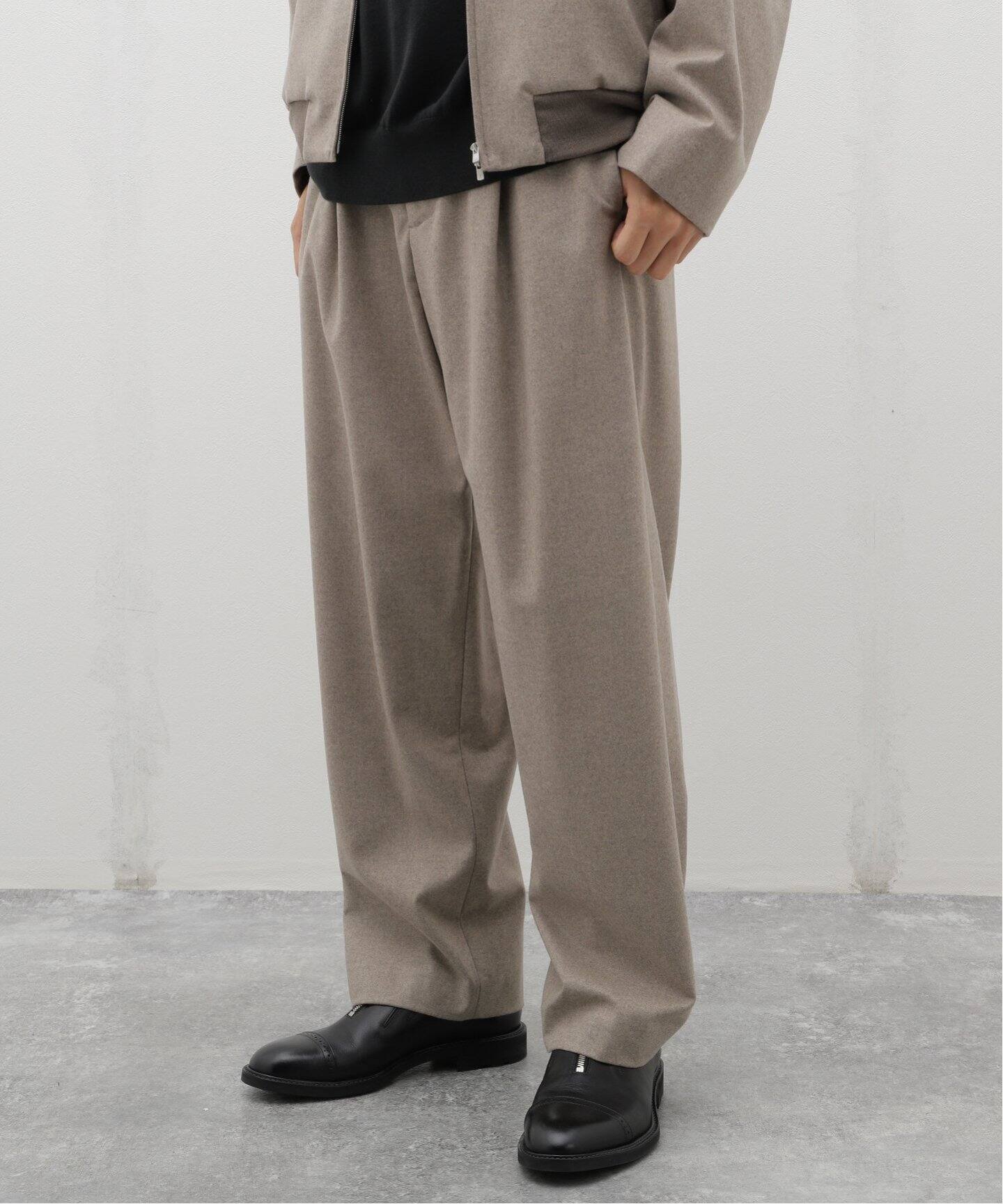 ATON(エイトン) MERINO COLLEGE FLANNEL WIDE PANTS PRAGCW0900 