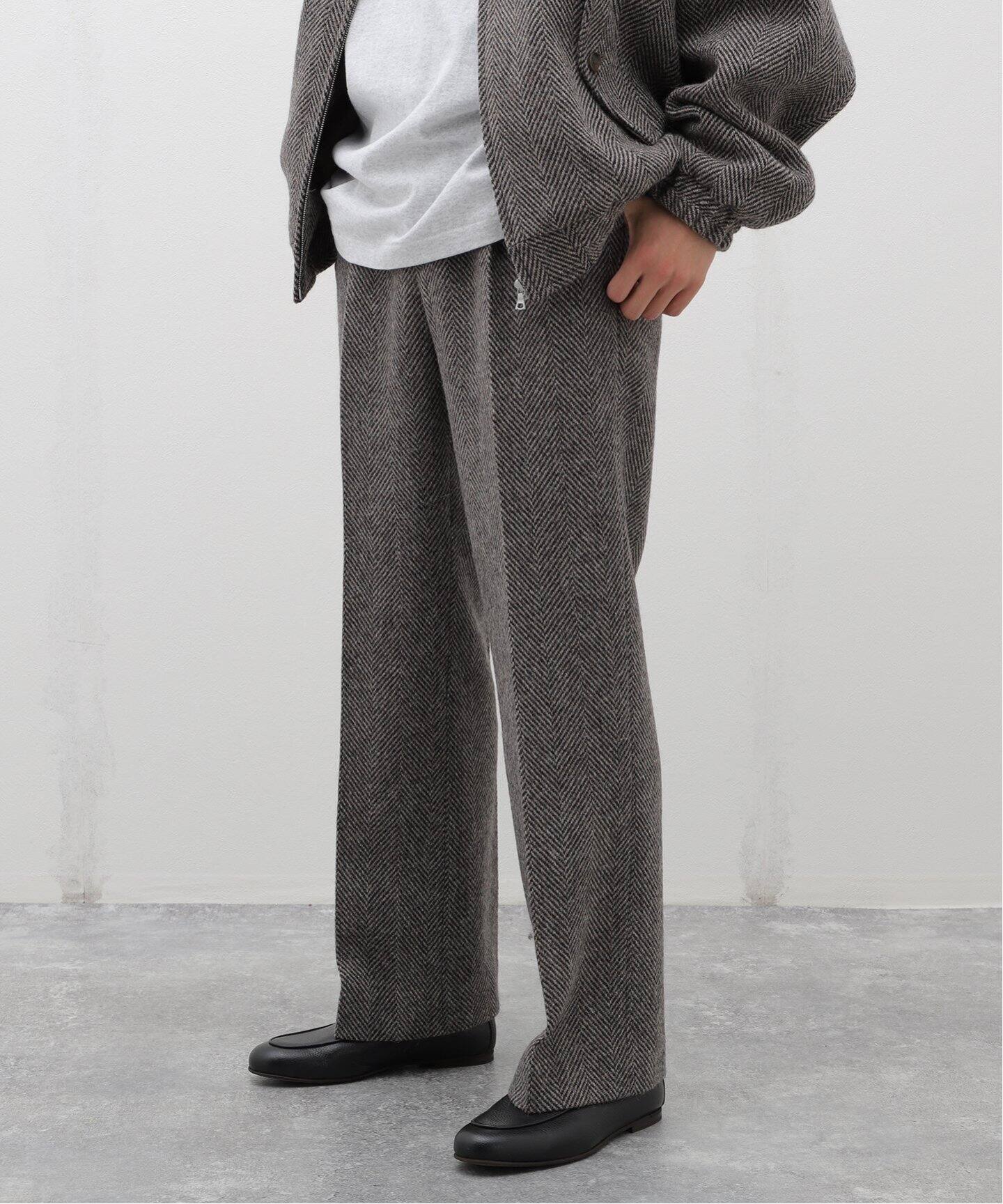 AURALEE (オーラリー) LAMA SHETLAND WOOL TWEED スラックス 