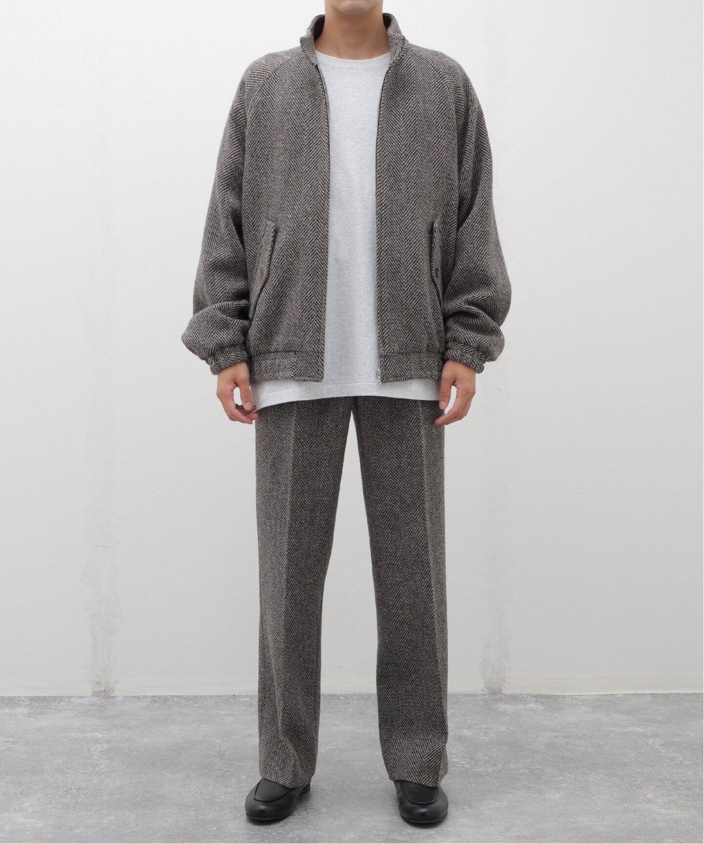 AURALEE (オーラリー) LAMA SHETLAND WOOL TWEED スラックス 