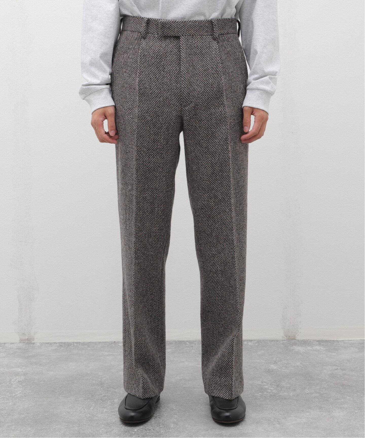 AURALEE (オーラリー) LAMA SHETLAND WOOL TWEED スラックス 