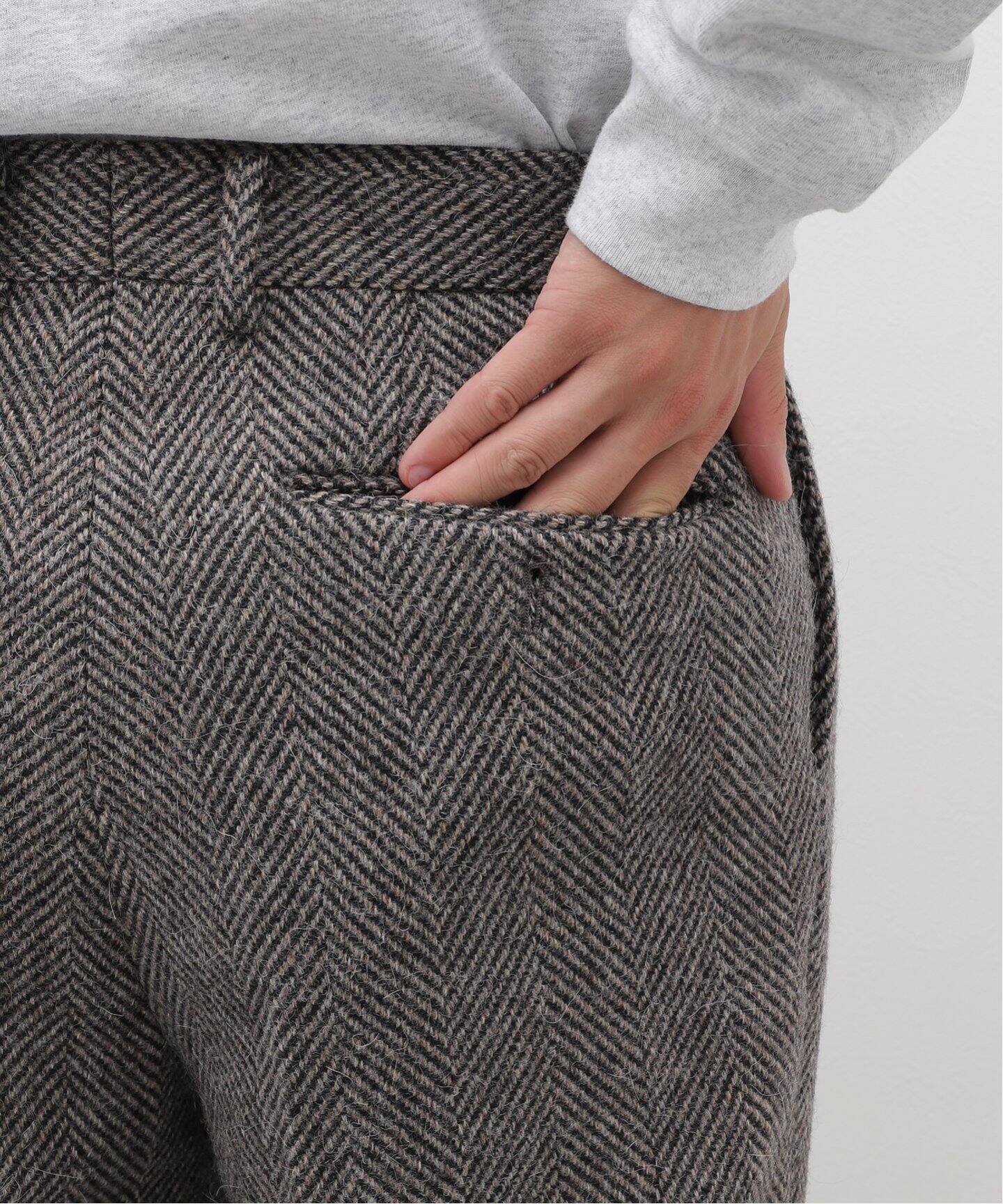 AURALEE (オーラリー) LAMA SHETLAND WOOL TWEED スラックス 