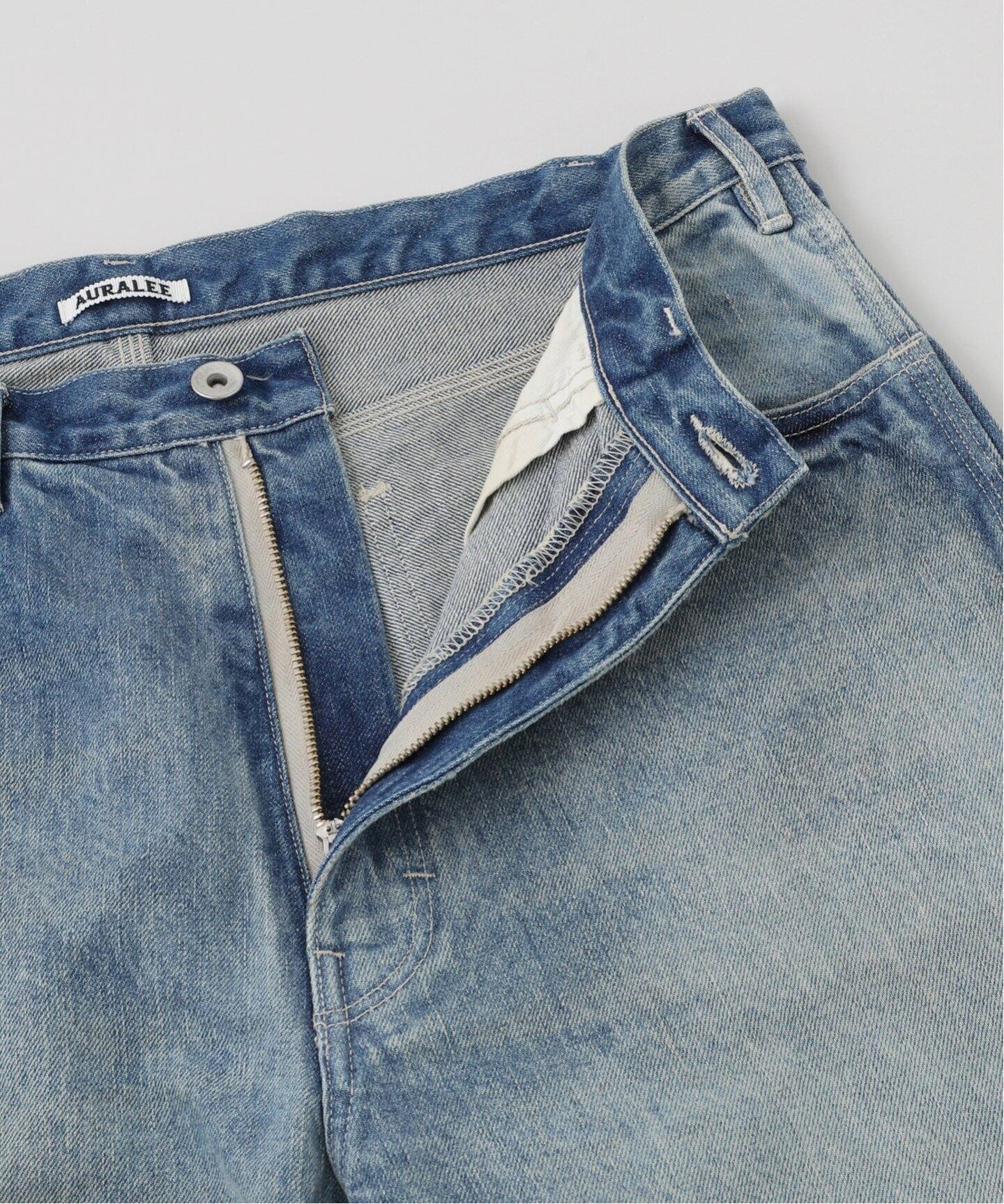 AURALEE SELVEDGE FADED HEAVY DENIM PAINTER PANTS A24AP01DH（デニム  