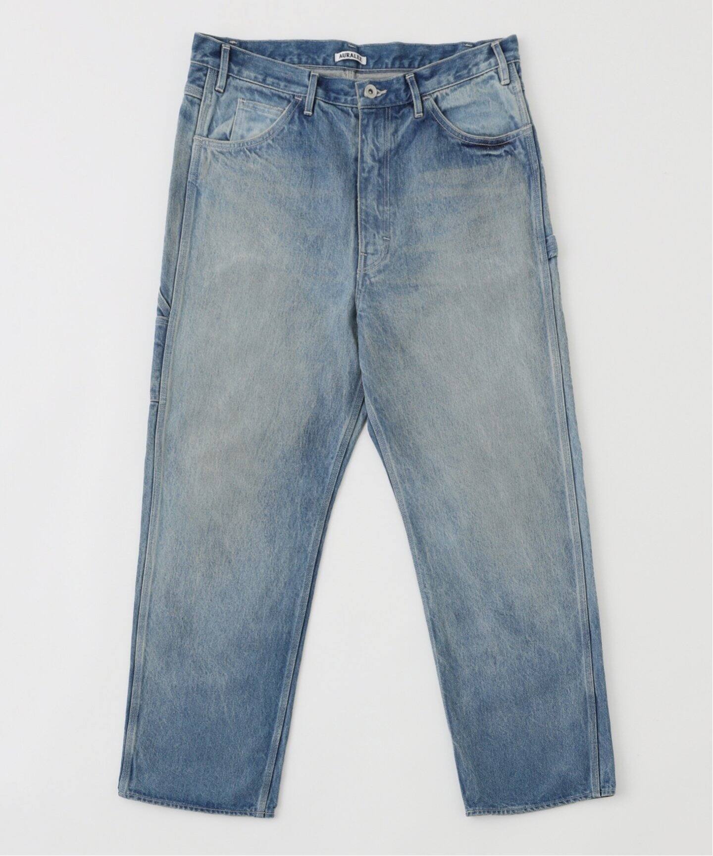 AURALEE SELVEDGE FADED HEAVY DENIM PAINTER PANTS A24AP01DH（デニム 