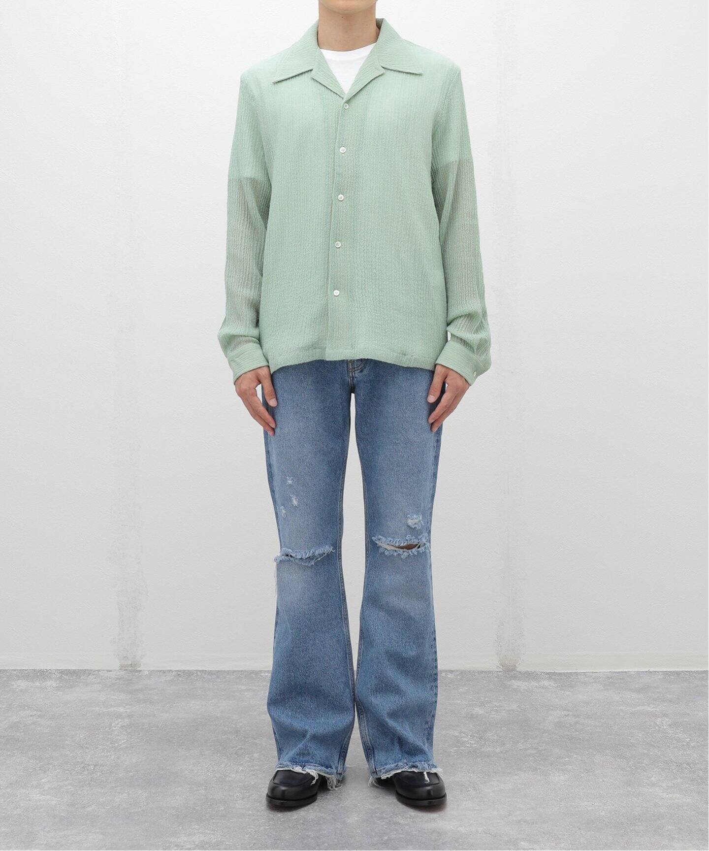 Sefr(セファー) RIDER CUT JEANS TRASHED MID BLUE（デニムパンツ 