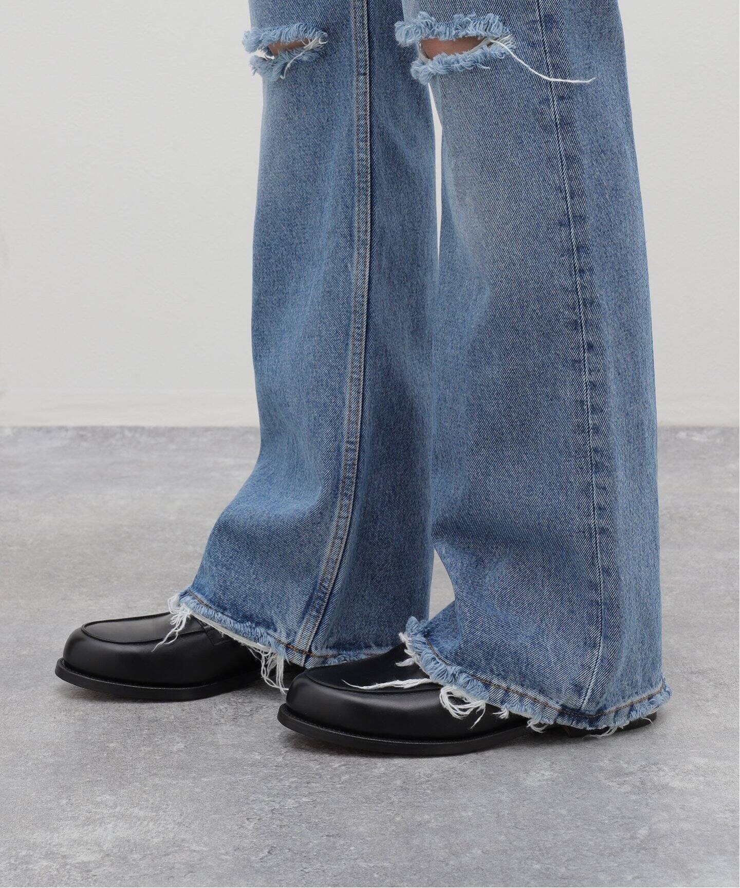 Sefr(セファー) RIDER CUT JEANS TRASHED MID BLUE（デニムパンツ 【新品・未使用】Sefr Blue Rider Cut Jeans 28