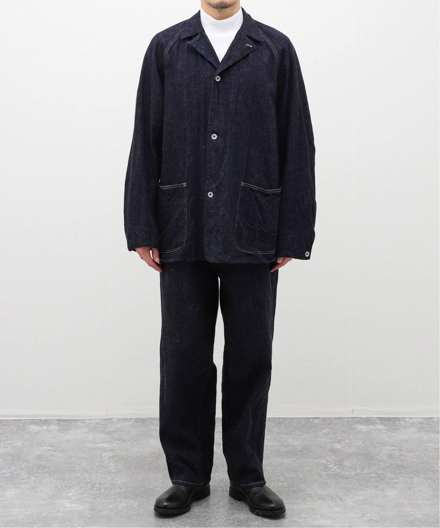 COMOLI(コモリ) デニムベルテッドパンツ A03-03001（スラックス 