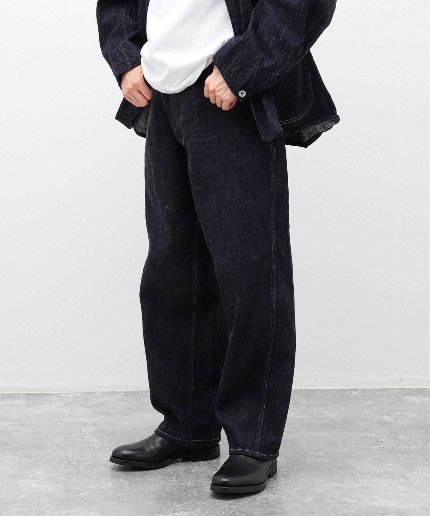 COMOLI(コモリ) デニムベルテッドパンツ A03-03001（スラックス 