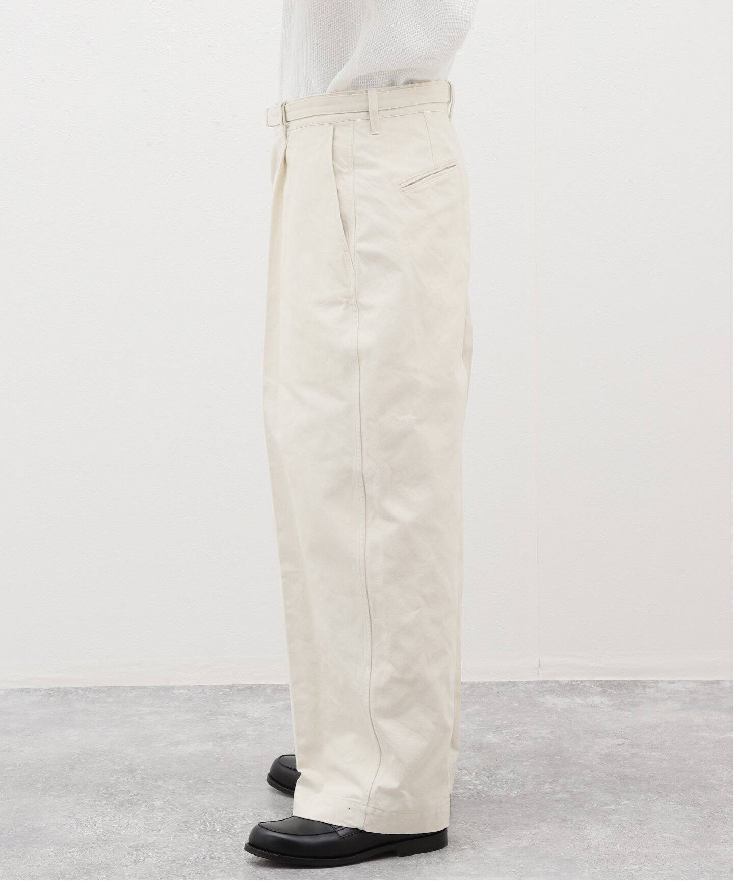 blurhms(ブラームス) Brushed Twill Belted Trousers BHS24F026 